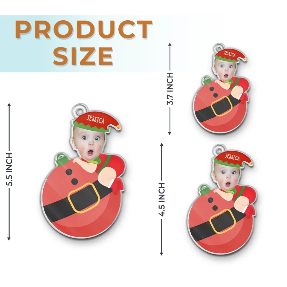 Custom Photo A Tiny Miracle Sent From Above - Family Personalized Custom Ornament - Acrylic Custom Shaped - Christmas Gift For Baby Kids, Newborn Baby - Image 6