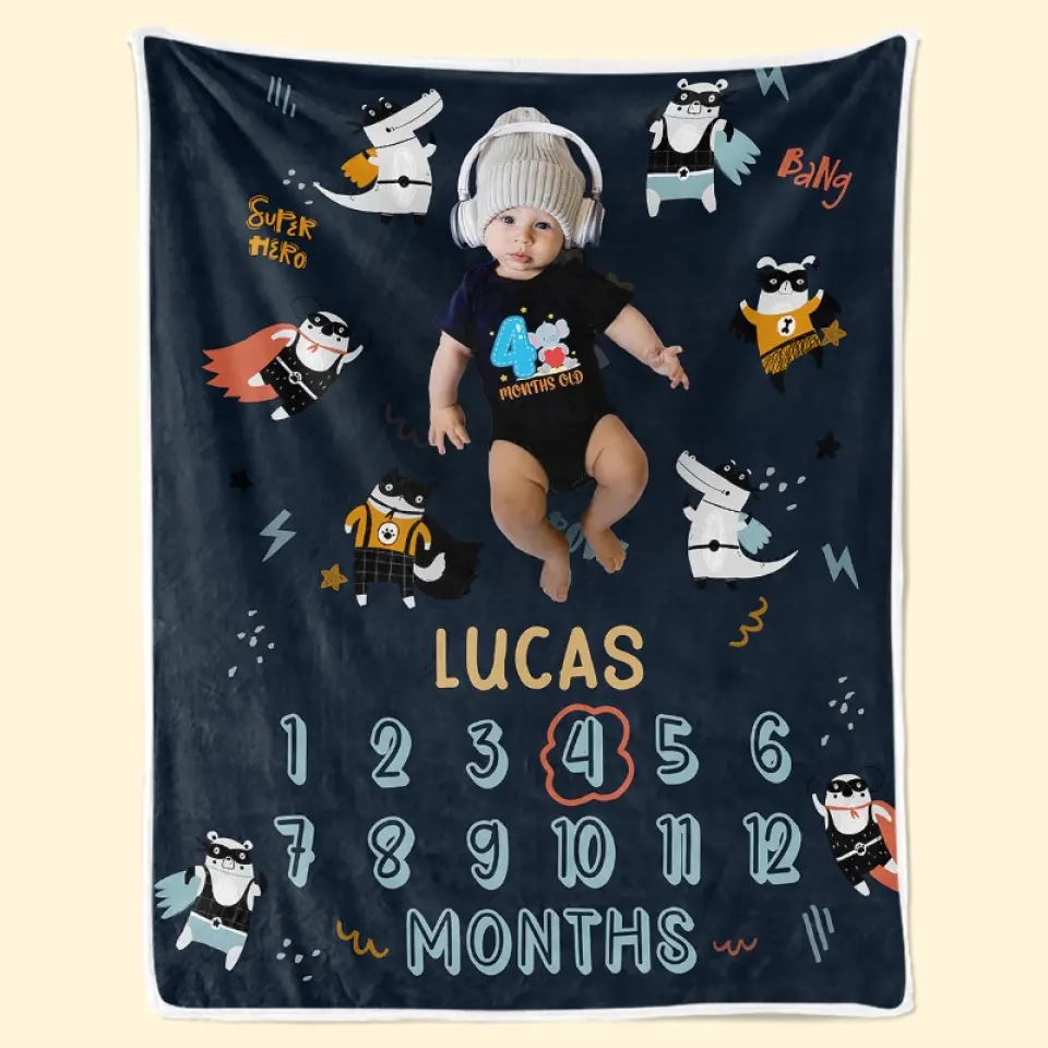 Custom Photo A Warm Hug That Wraps You In Love And Comfort - Family Personalized Custom Baby Blanket - Gift For Baby Kids, Newborn Baby - Image 3