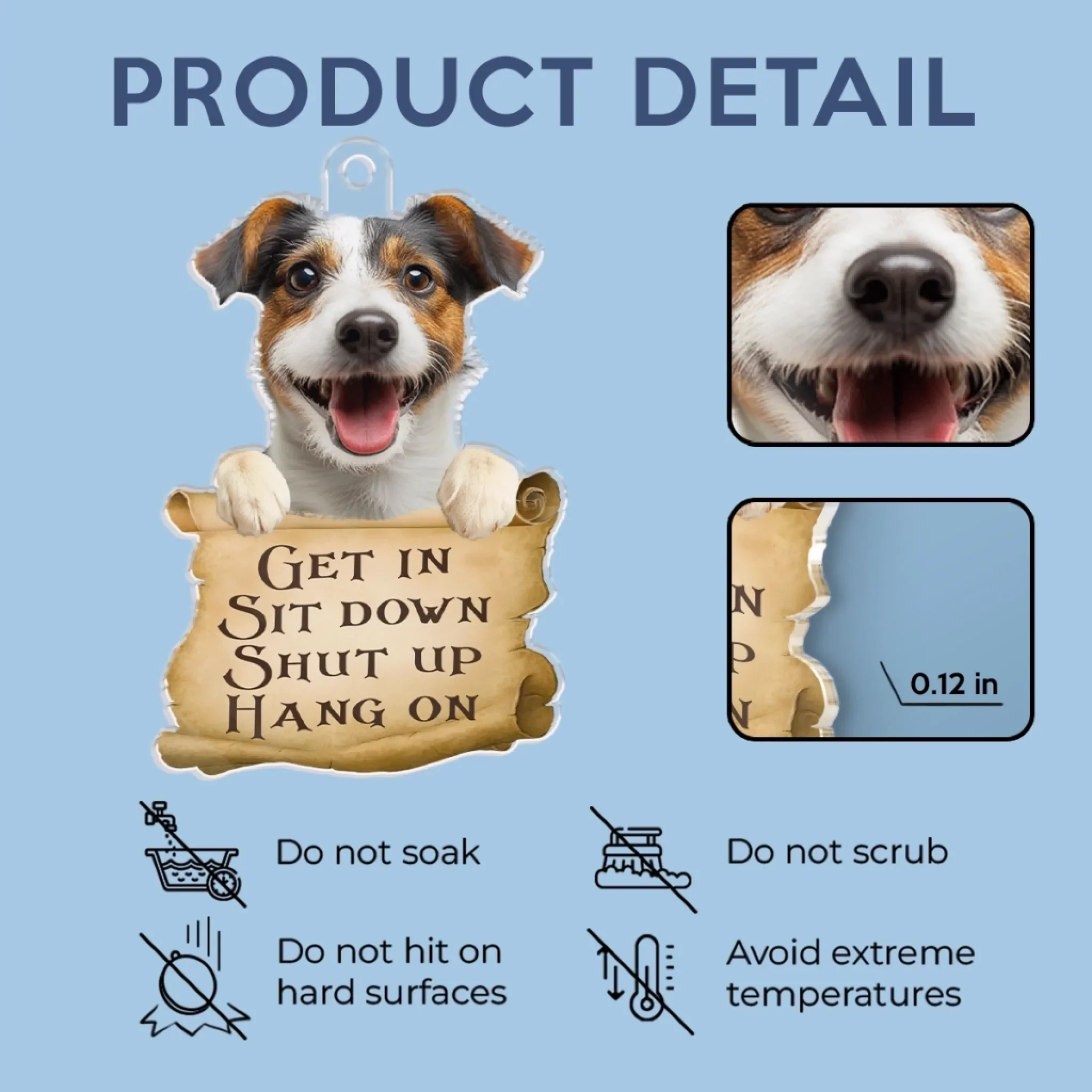 Custom Photo Acrylic Car Ornament - Personalized Birthday Gifts For Dog Cat Lovers, Dog Dad And Mom, Cat Owners - Paw Patrol In Action - Image 5