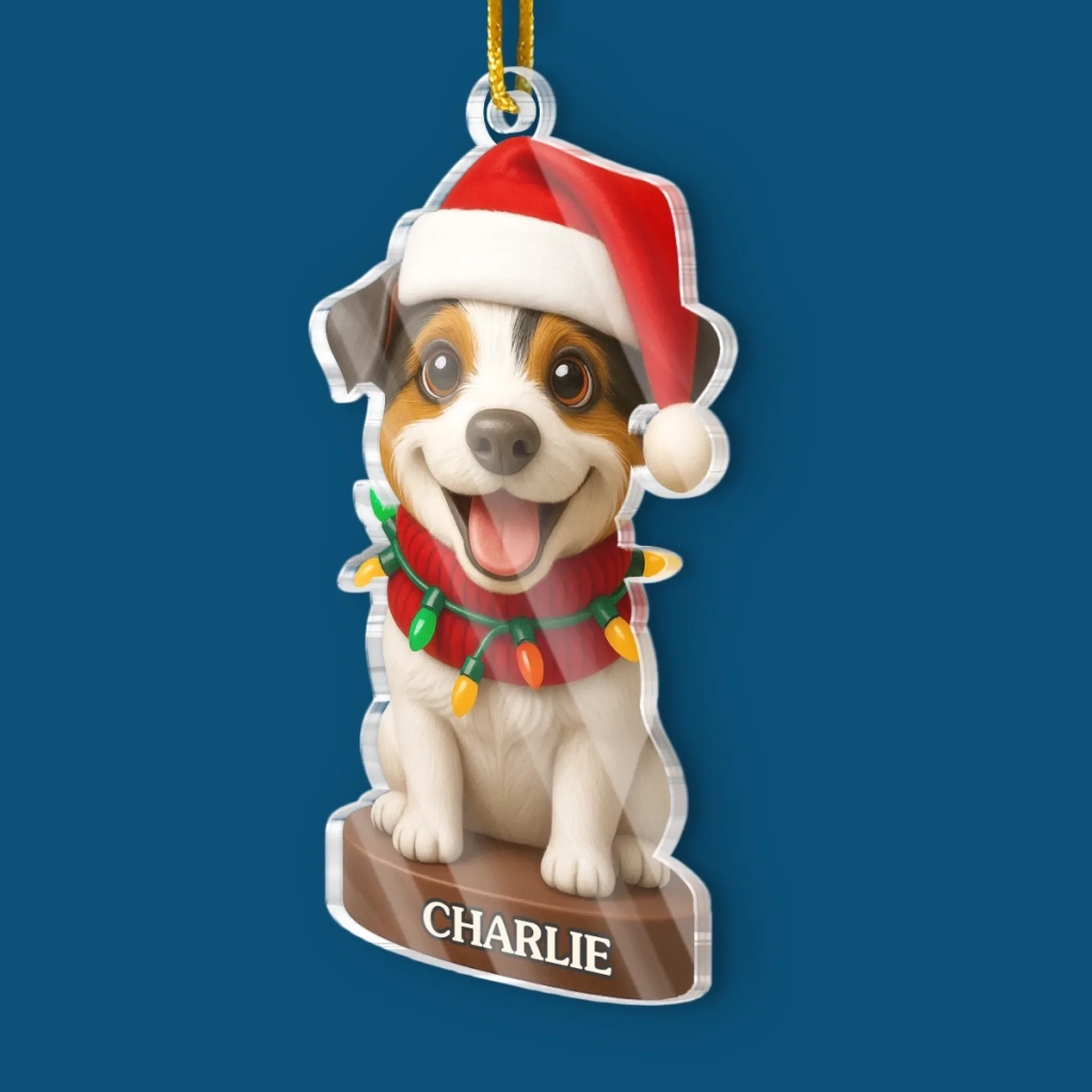 Custom Photo Acrylic Ornament - Personalized Christmas Birthday Gifts For Dog Cat Lovers, Dog Dad And Mom, Cat Owners - Bark The Halls - Image 3