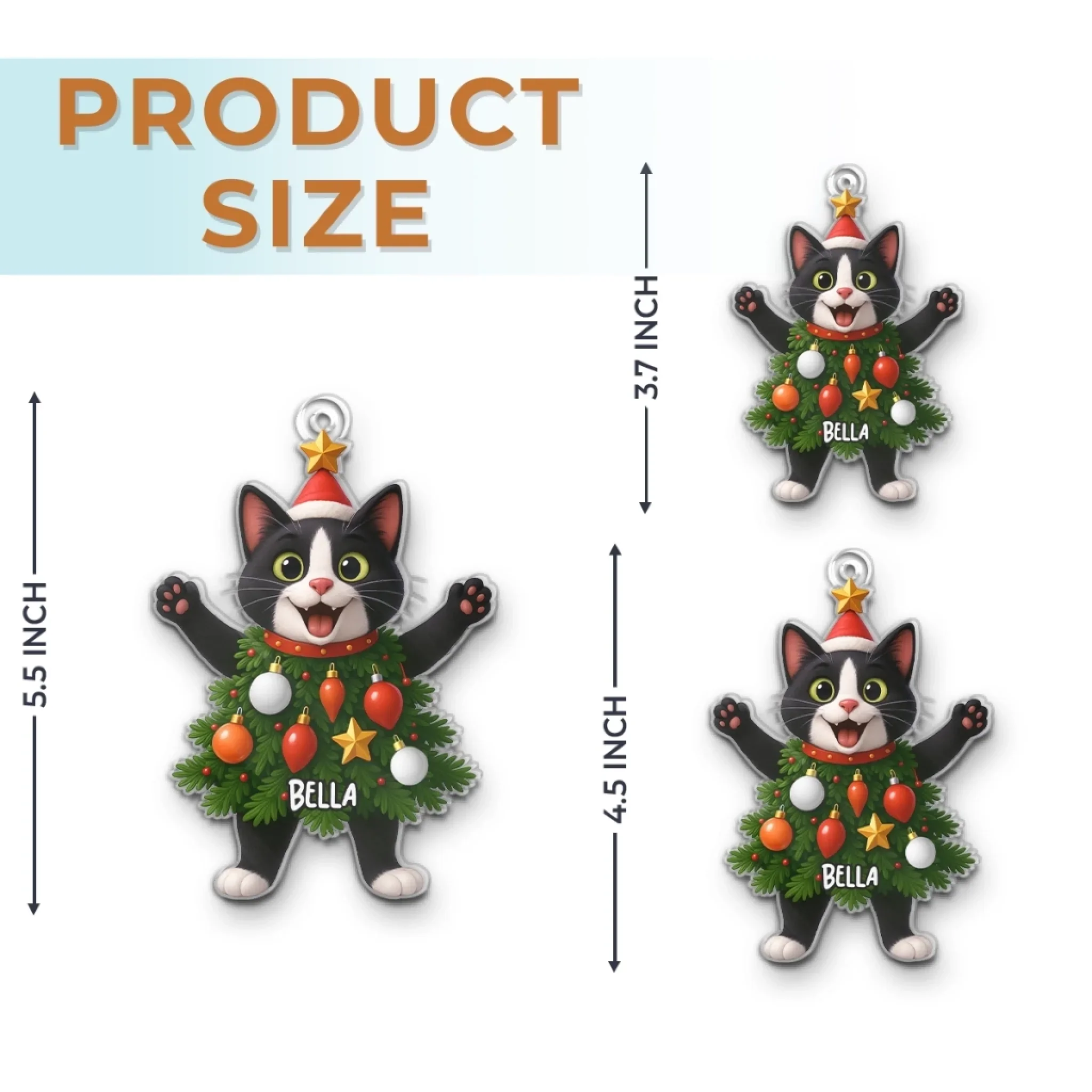 Custom Photo Acrylic Ornament - Personalized Christmas Birthday Gifts For Dog Cat Lovers, Dog Dad And Mom, Cat Owners - Festive Fur Real - Image 5