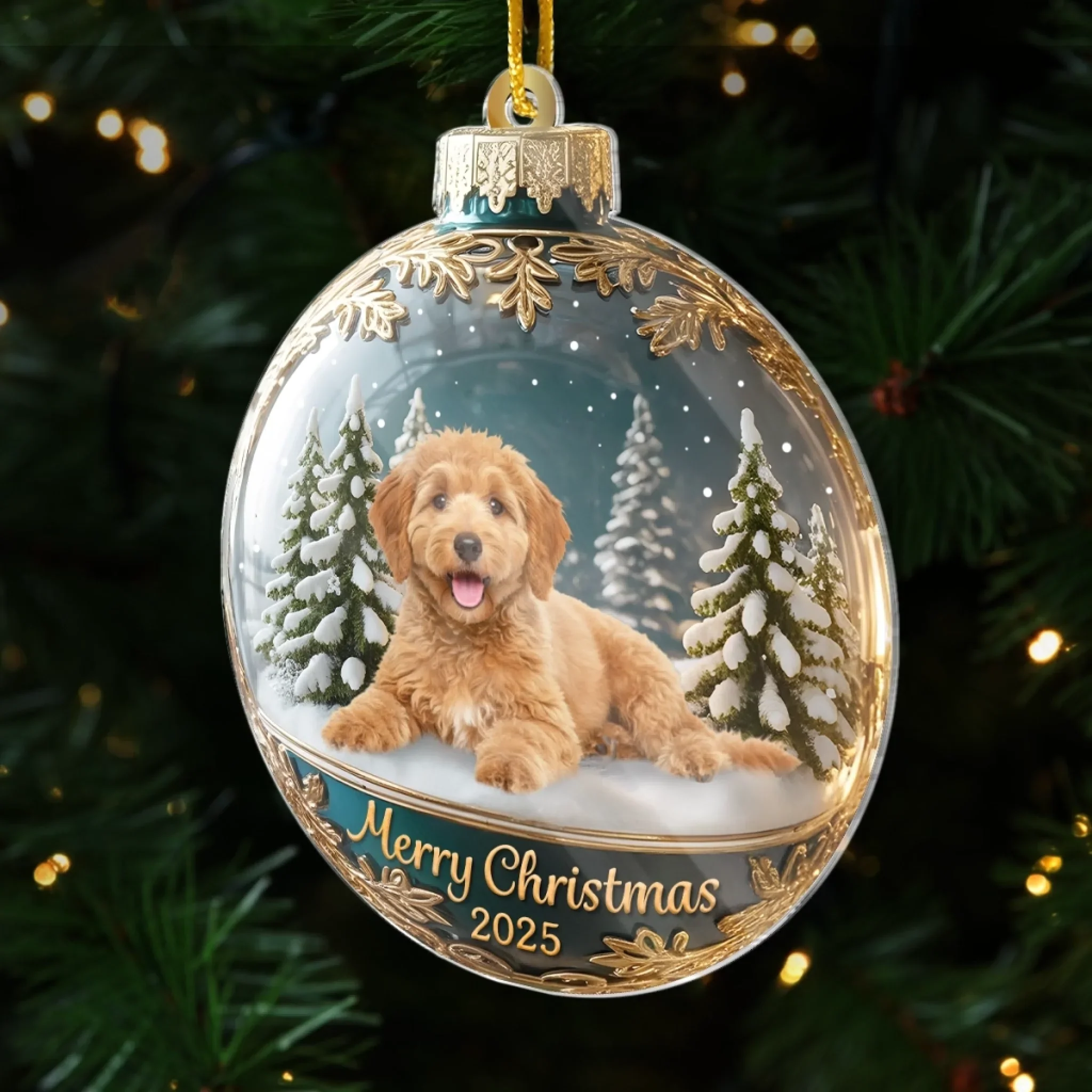 Custom Photo Acrylic Ornament - Personalized Christmas Birthday Gifts For Dog Cat Lovers, Dog Dad And Mom, Cat Owners - Merry Woofmas From The Goodest Pup - Image 3