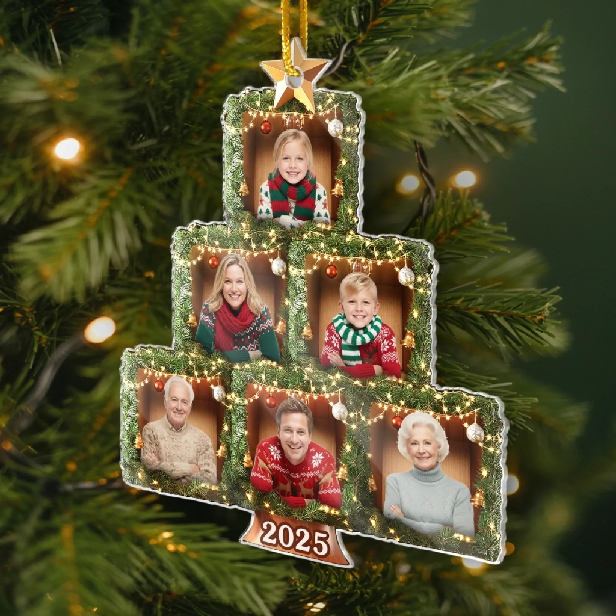 Custom Photo Acrylic Ornament - Personalized Christmas Birthday Gifts For Mom, Dad, Brother, Sister, Kids - Homegrown Happiness Since Forever - Image 3