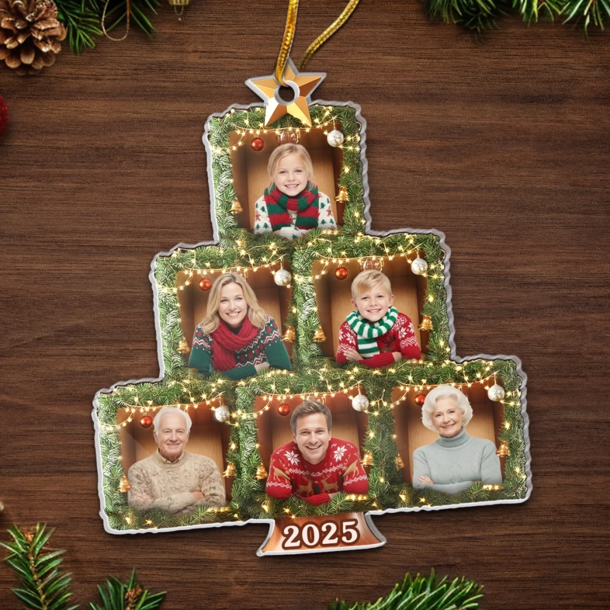 Custom Photo Acrylic Ornament - Personalized Christmas Birthday Gifts For Mom, Dad, Brother, Sister, Kids - Homegrown Happiness Since Forever - Image 5