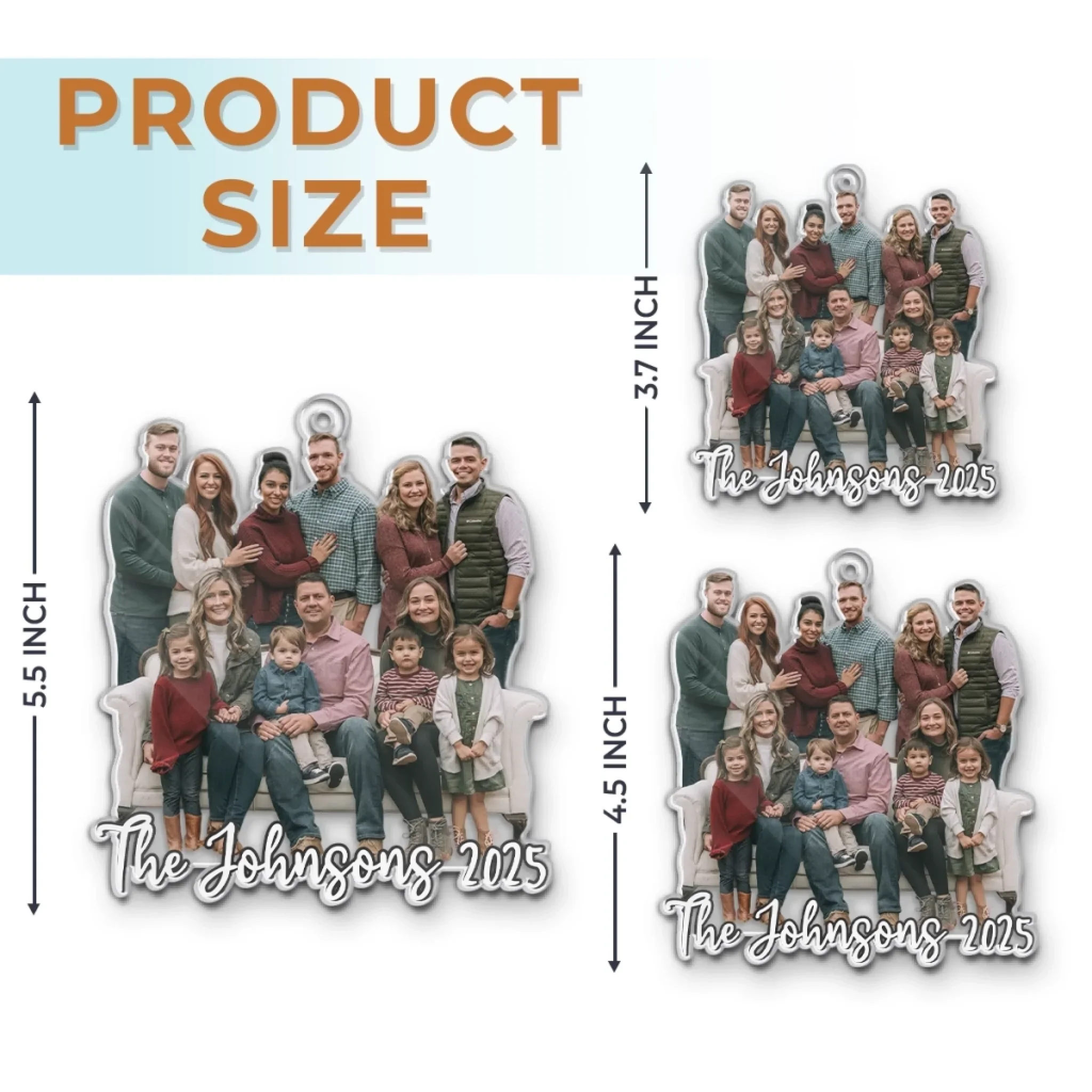 Custom Photo Acrylic Ornament - Personalized Christmas Birthday Gifts For Mom, Dad, Brother, Sister, Kids - Making Memories Together - Image 6
