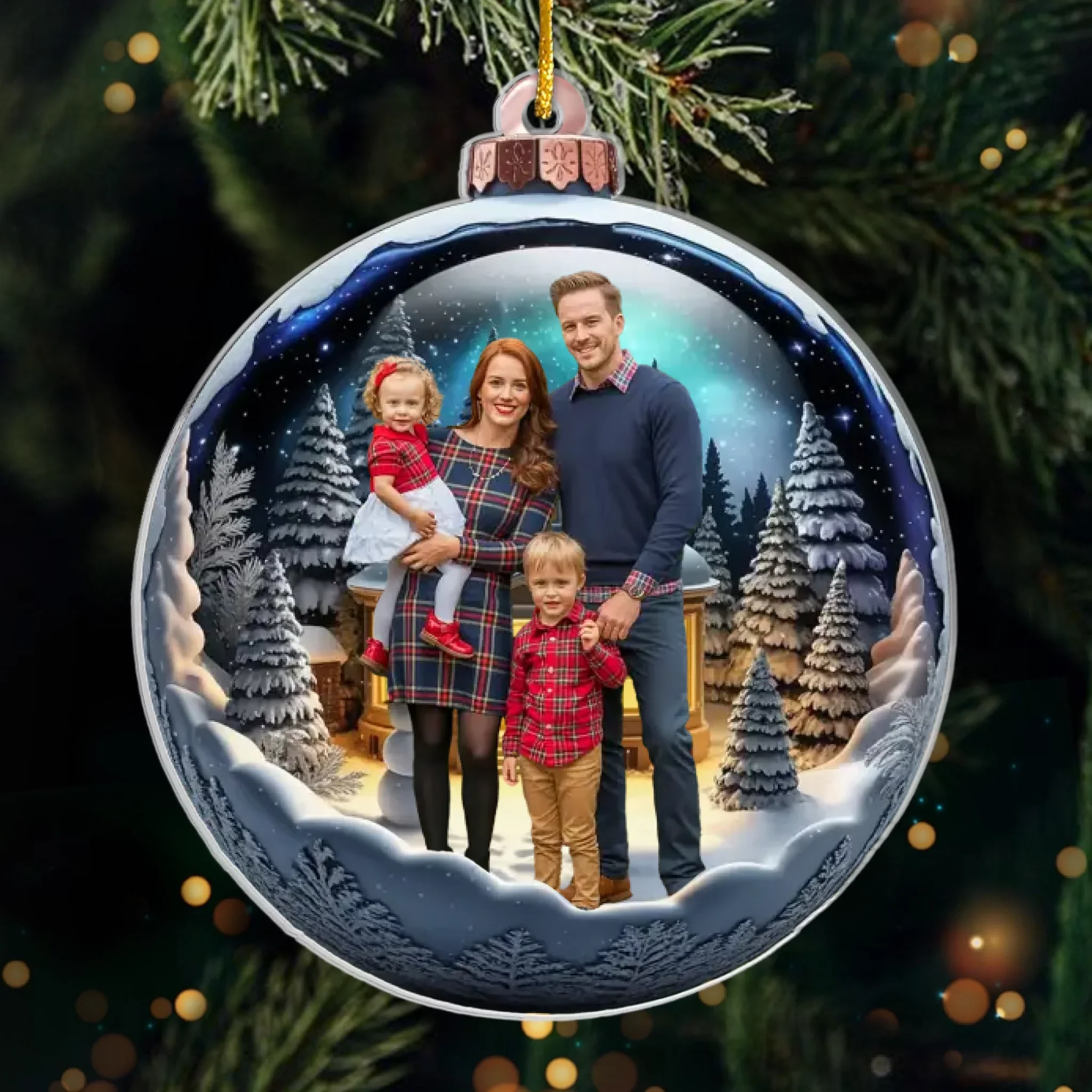 Custom Photo Acrylic Ornament - Personalized Christmas Birthday Gifts For Mom, Dad, Brother, Sister, Kids - Memories That Sparkle Forever - Image 2
