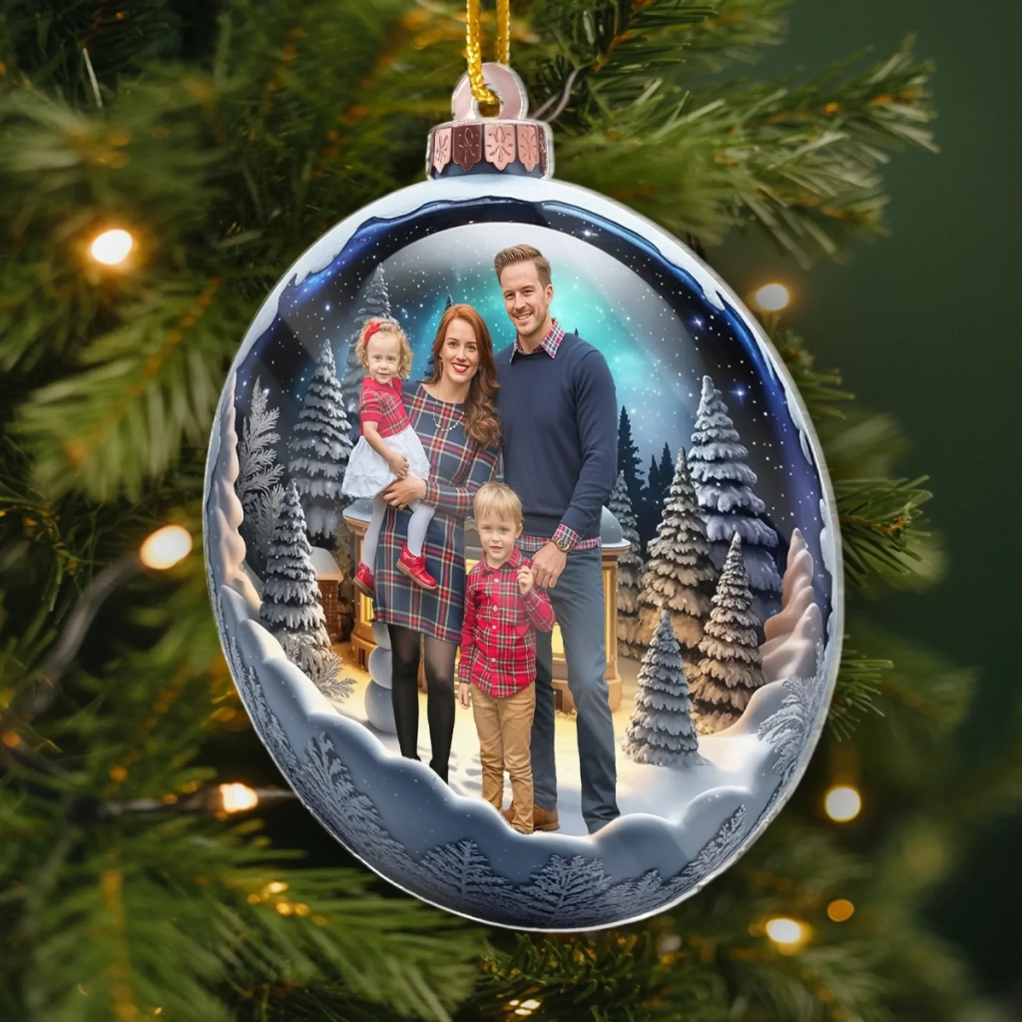 Custom Photo Acrylic Ornament - Personalized Christmas Birthday Gifts For Mom, Dad, Brother, Sister, Kids - Memories That Sparkle Forever - Image 3