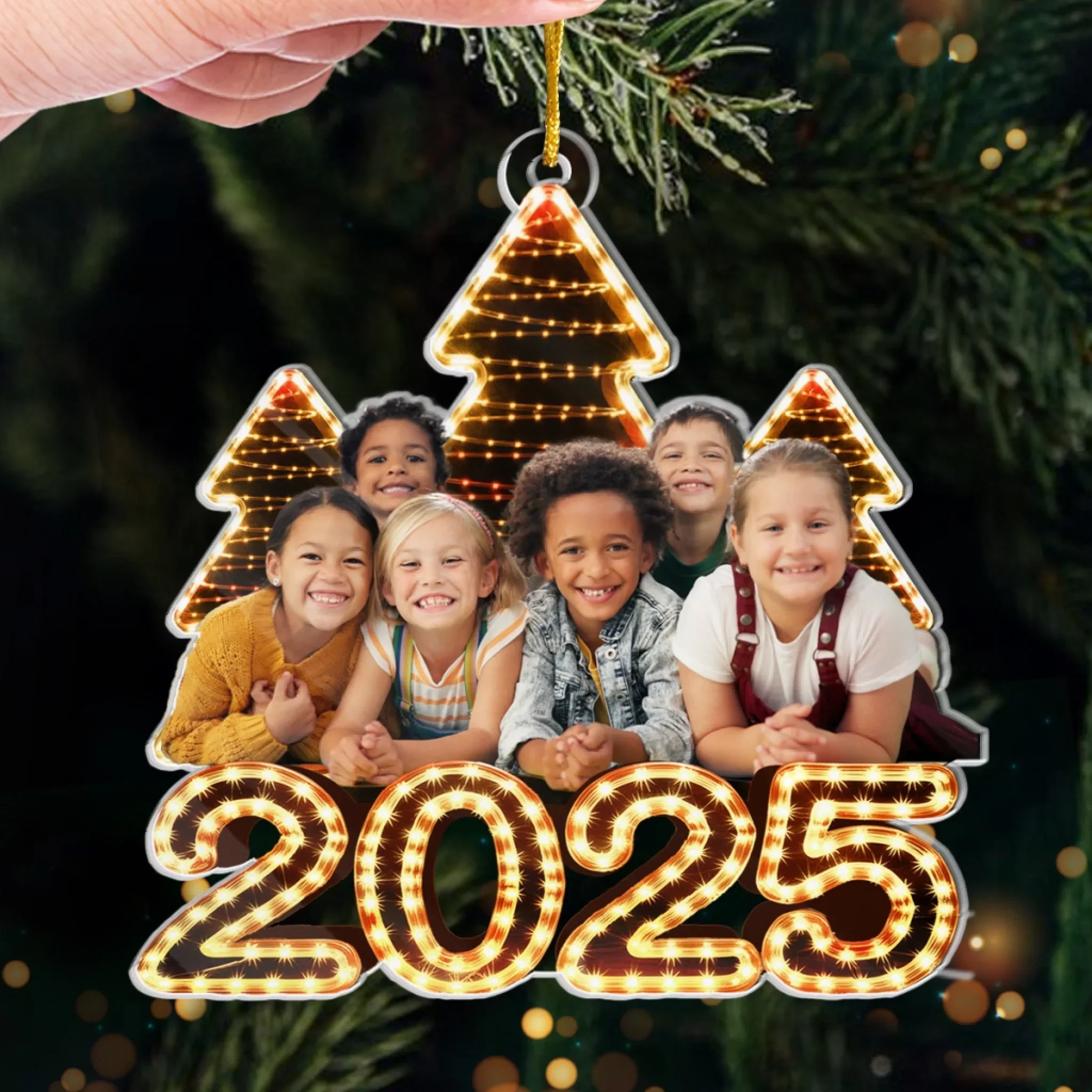 Custom Photo Acrylic Ornament - Personalized Christmas Birthday Gifts For Mom, Dad, Brother, Sister, Kids - Our Story, Framed In Joy - Image 4