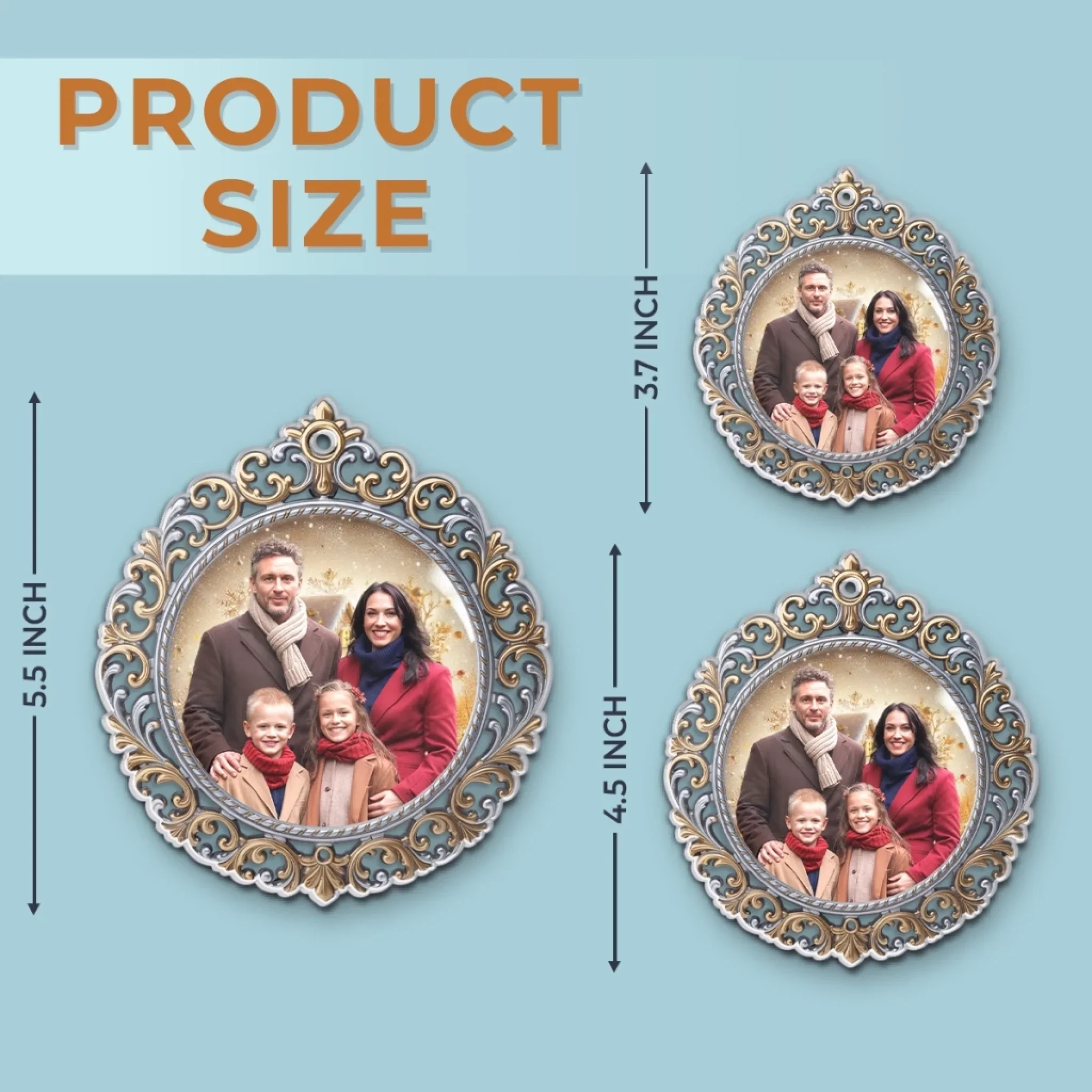Custom Photo Acrylic Ornament - Personalized Christmas Birthday Gifts For Mom, Dad, Brother, Sister, Kids - Where Love Begins And Never Ends - Image 6