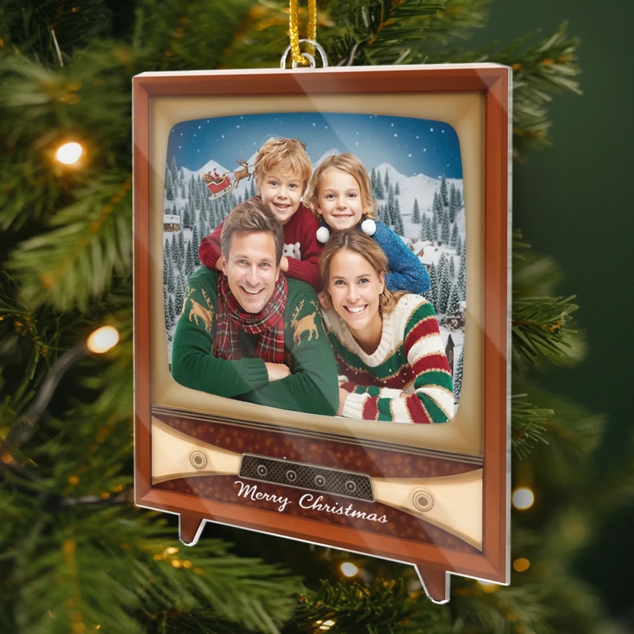 Custom Photo Acrylic Ornament - Personalized Christmas Birthday Gifts For Mom, Dad, Brother, Sister, Kids - Where Our Story Sparkles Most - Image 3