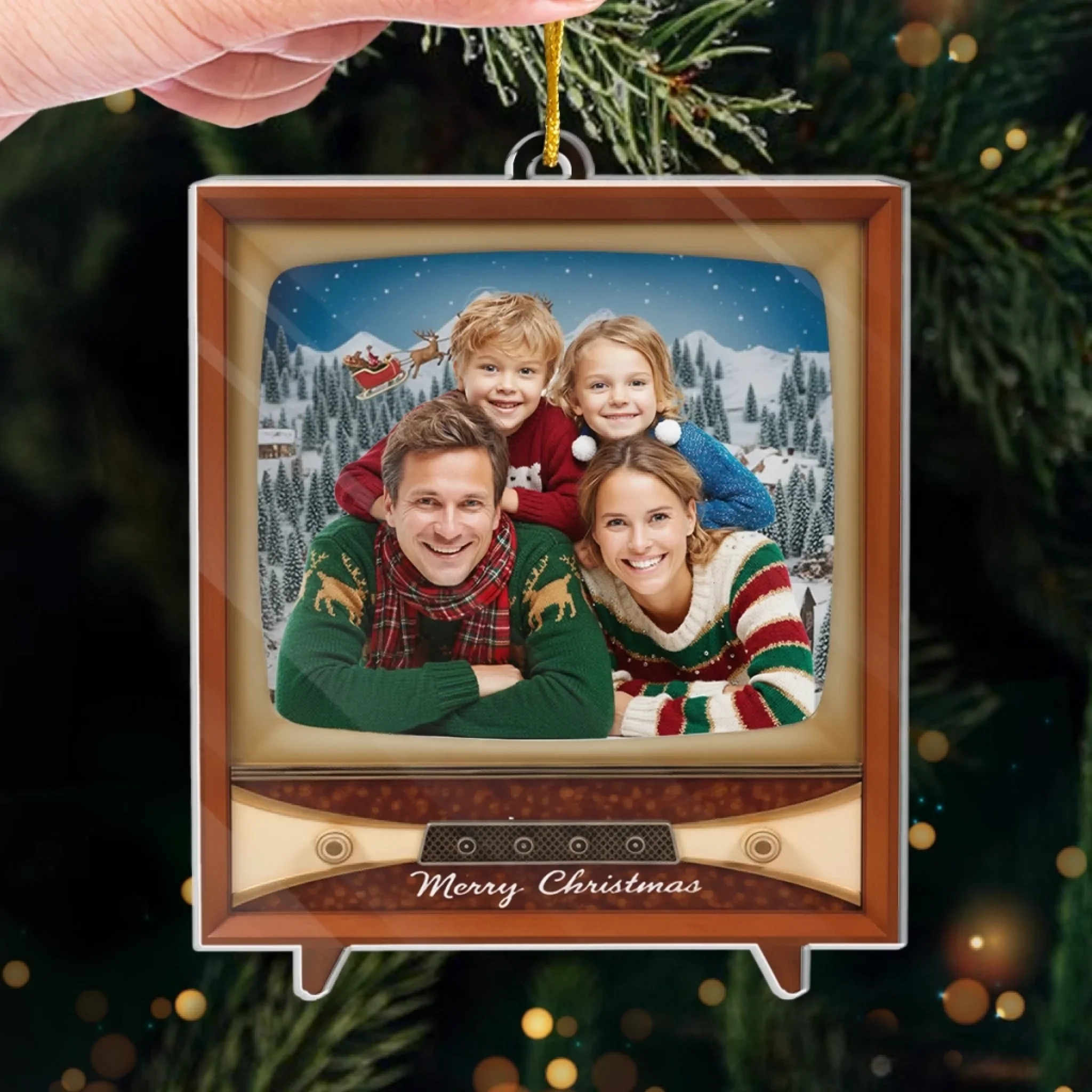 Custom Photo Acrylic Ornament - Personalized Christmas Birthday Gifts For Mom, Dad, Brother, Sister, Kids - Where Our Story Sparkles Most - Image 4