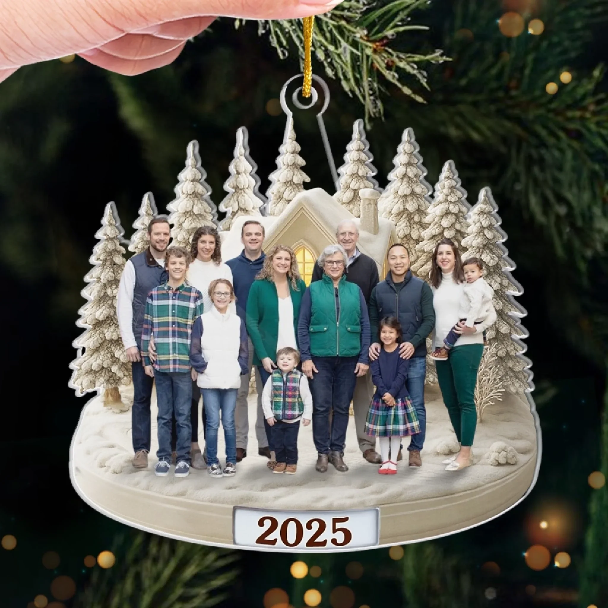 Custom Photo Acrylic Ornament - Personalized Christmas Birthday Gifts For Mom, Dad, Kids - Our Winter Wonderland - Image 4