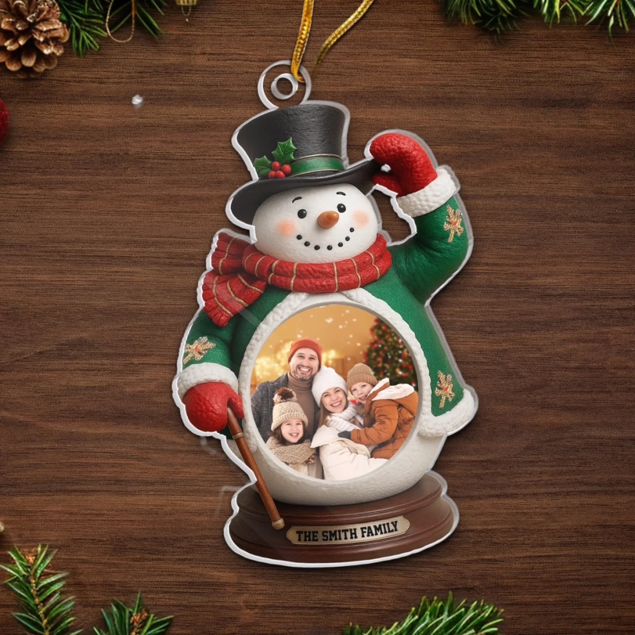 Custom Photo Acrylic Ornament - Personalized Christmas Birthday Gifts For Mom, Dad, Kids - Snow Much Love Inside - Image 5