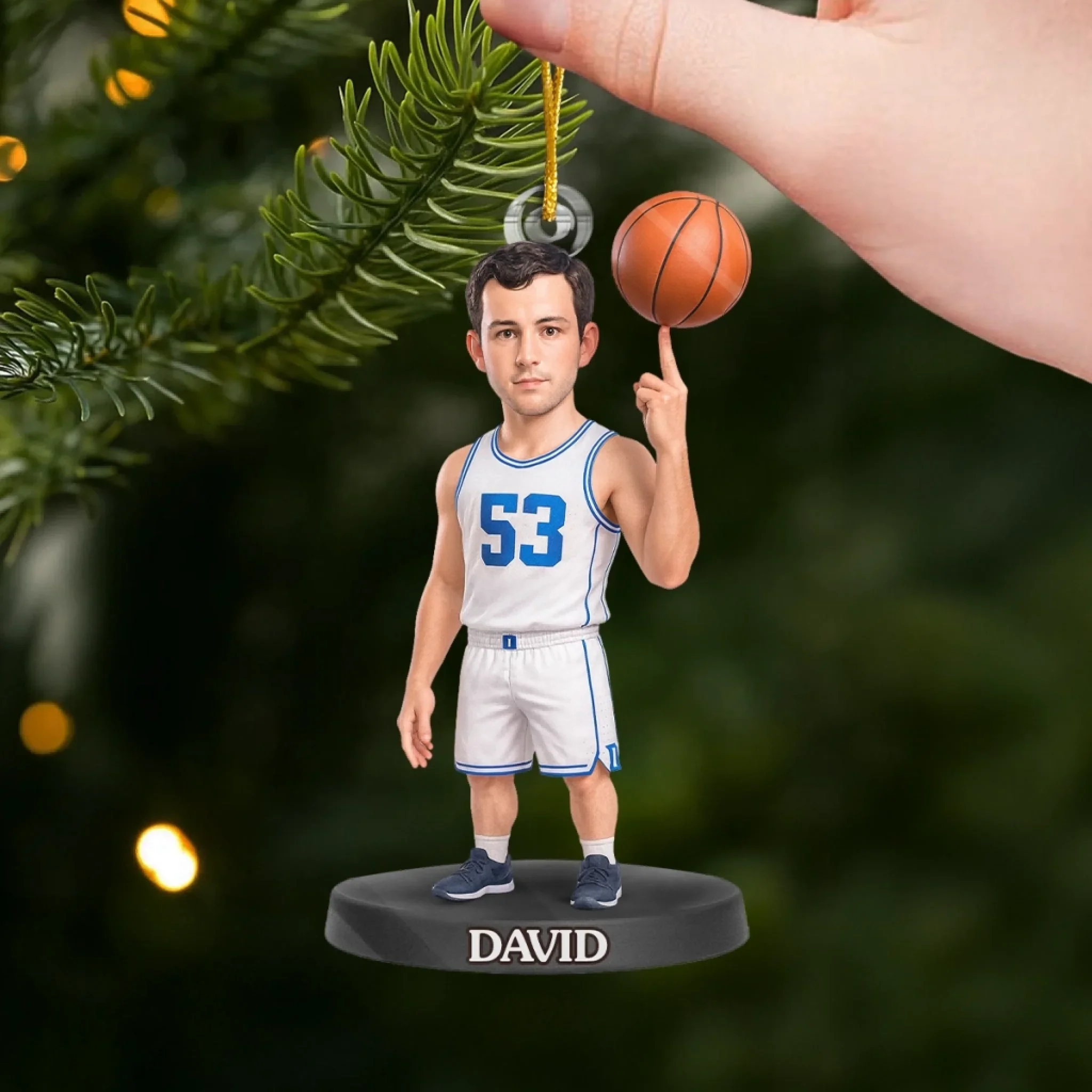 Custom Photo Acrylic Ornament - Personalized Christmas Birthday Sport Gifts For Sports Lovers - Dunking All The Way - Image 4