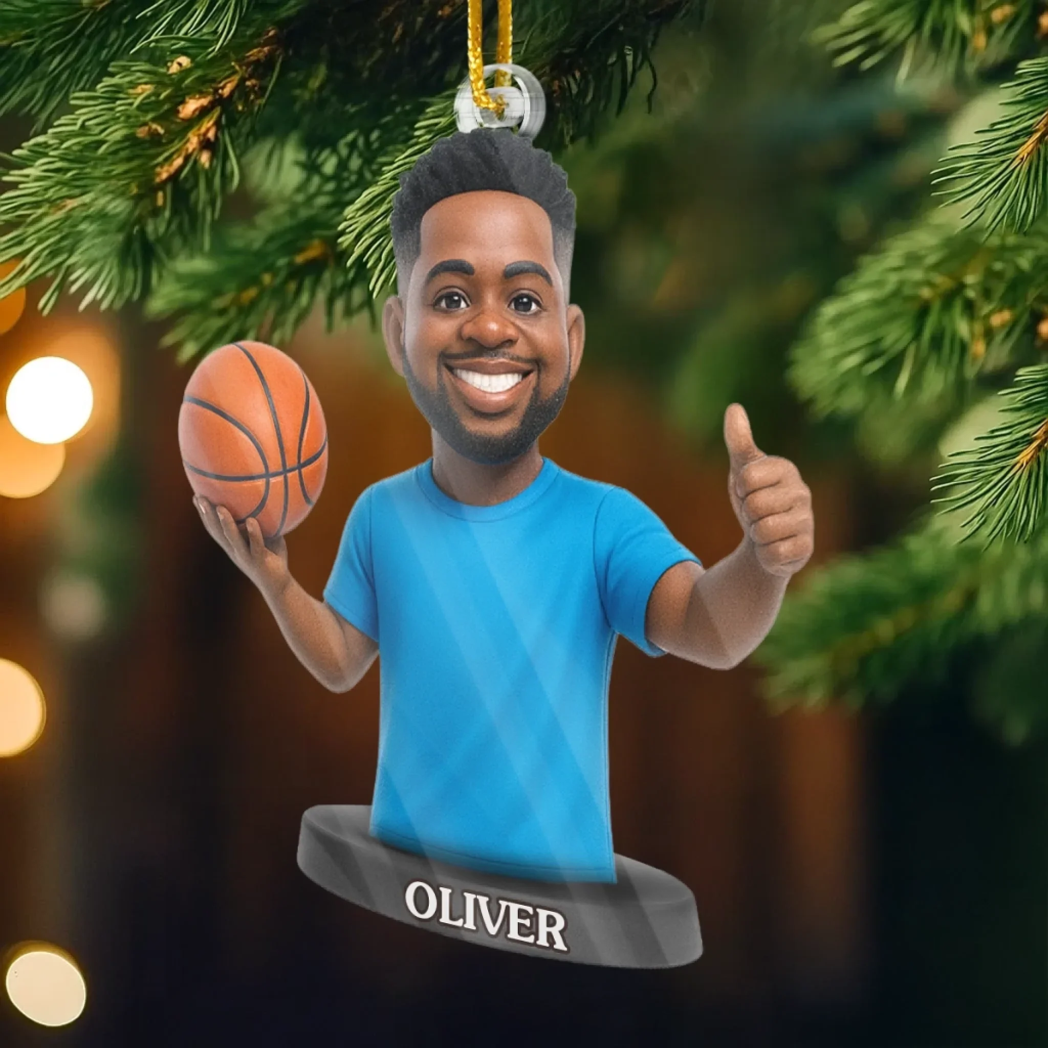 Custom Photo Acrylic Ornament - Personalized Christmas Birthday Sport Gifts For Sports Lovers - Hoop Legend In The Making - Image 3
