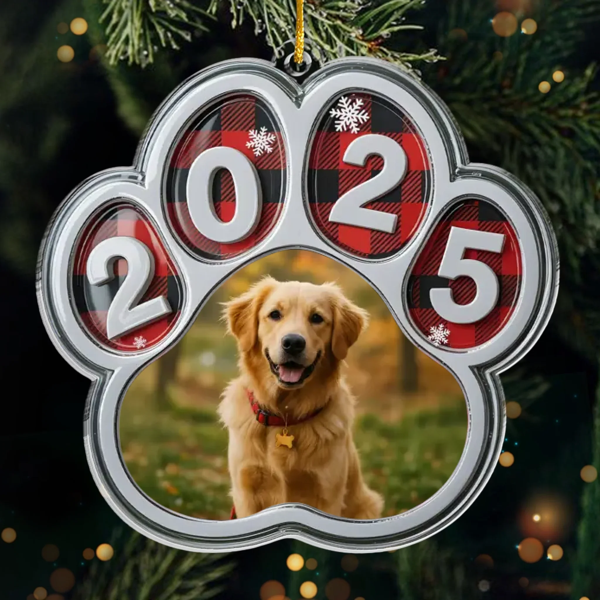 Custom Photo Acrylic Ornament - Personalized Pet Christmas Memorial Sympathy Gifts For Dogs, Cats - Always Beside My Soul - Image 2