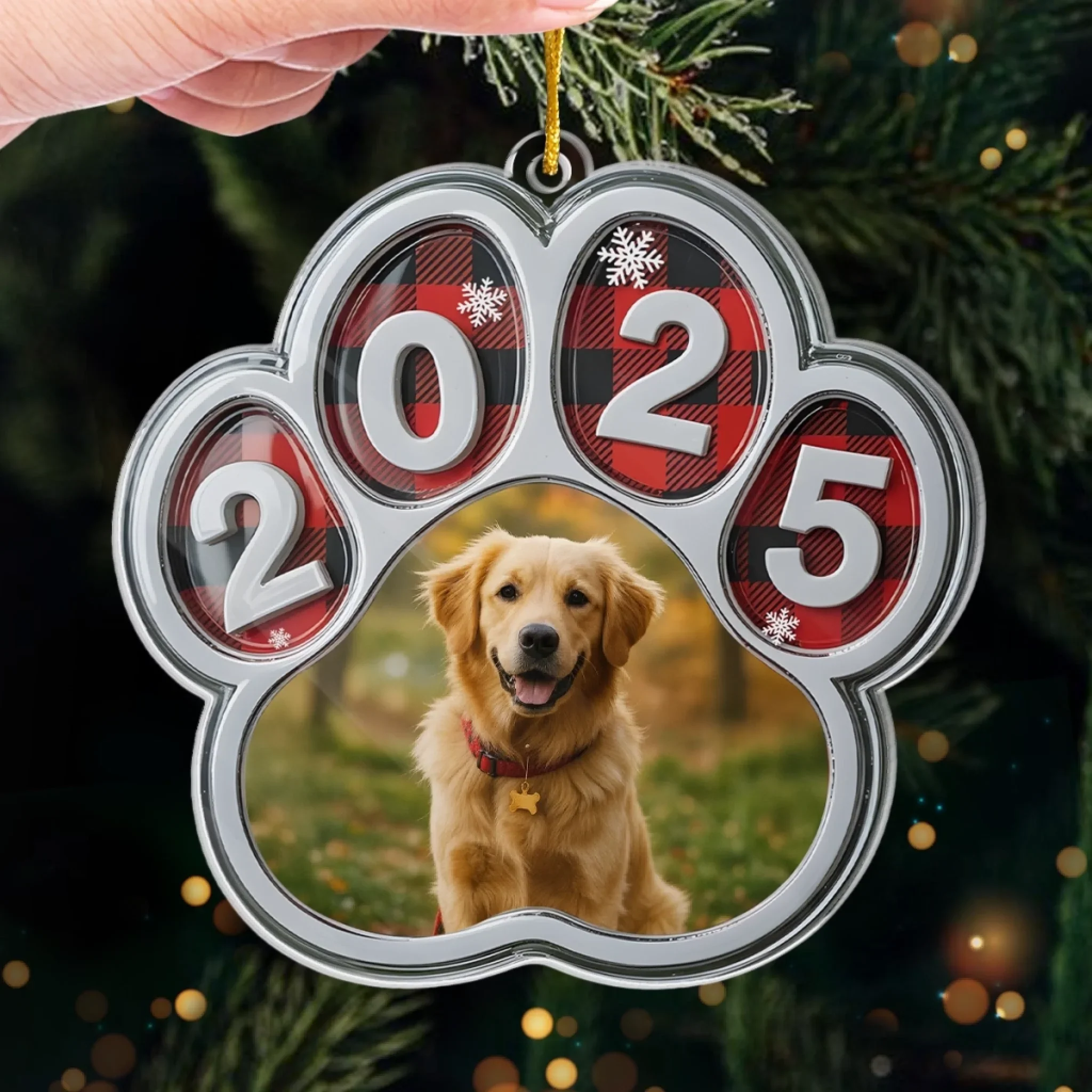 Custom Photo Acrylic Ornament - Personalized Pet Christmas Memorial Sympathy Gifts For Dogs, Cats - Always Beside My Soul - Image 4