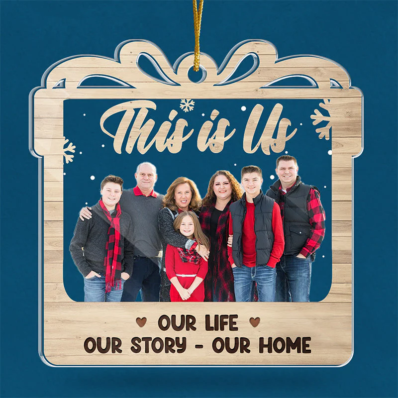 Custom Photo All In The Family - Family Personalized Custom Ornament - Acrylic Custom Shaped - Christmas Gift For Family Members - Image 3