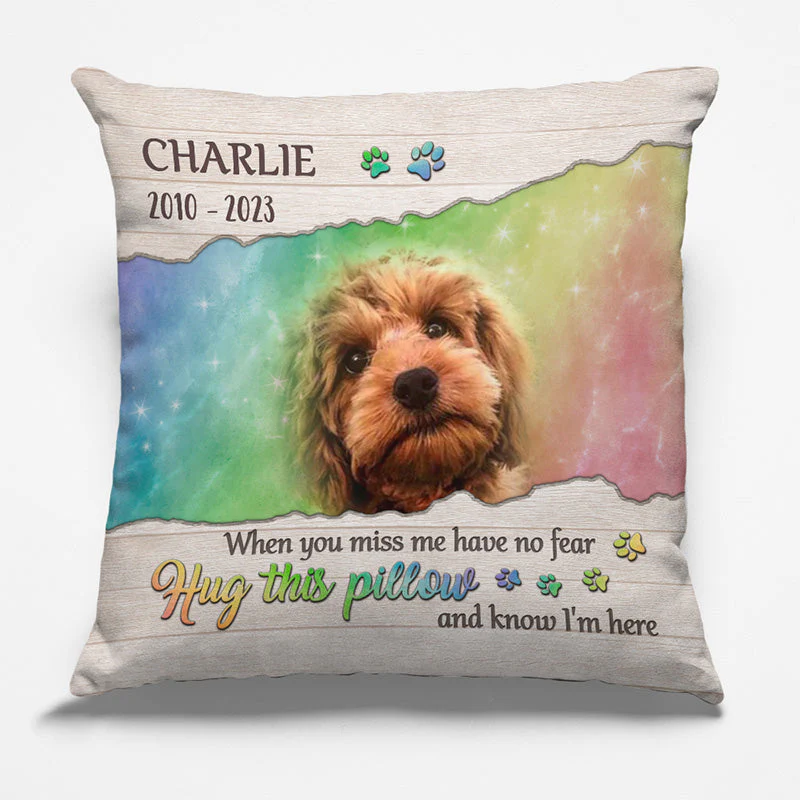 Custom Photo Always By Your Side - Memorial Personalized Custom Pillow - Sympathy Gift, Gift For Pet Owners, Pet Lovers