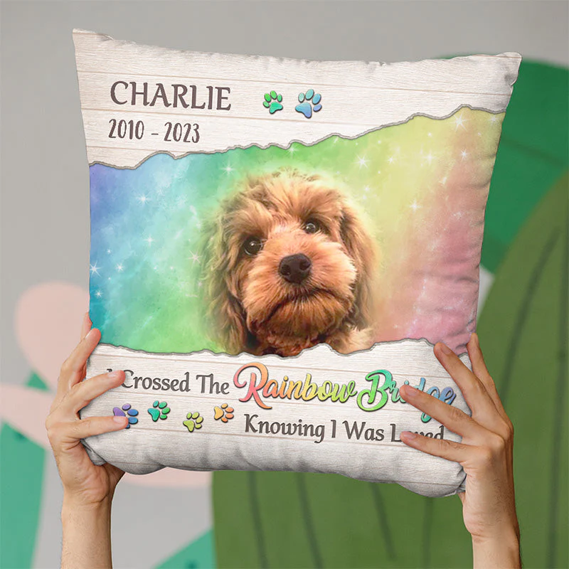 Custom Photo Always By Your Side - Memorial Personalized Custom Pillow - Sympathy Gift, Gift For Pet Owners, Pet Lovers - Image 3