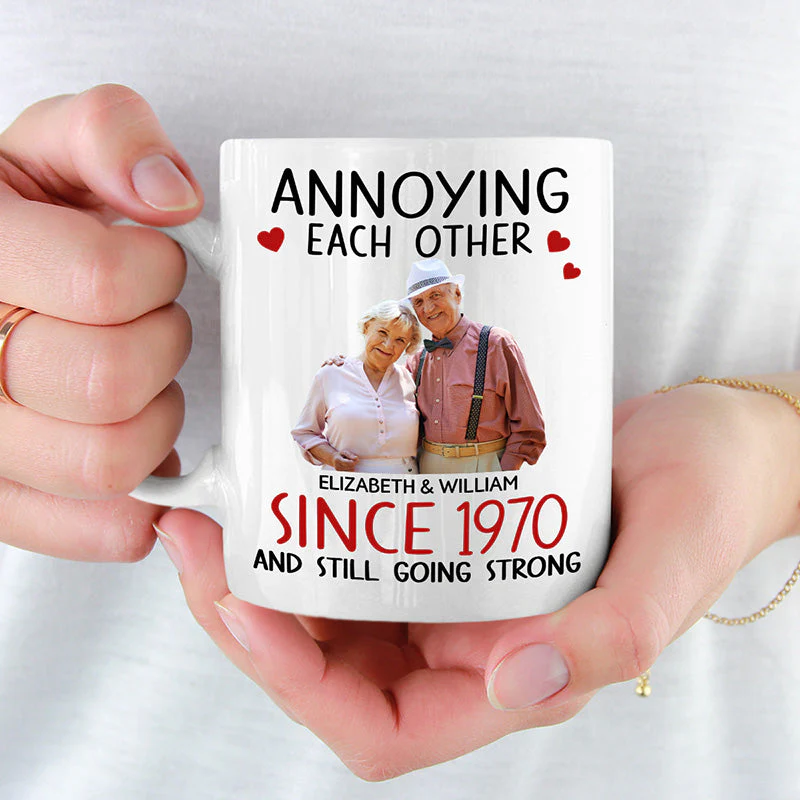 Custom Photo Another Year As My Boyfriend - Couple Personalized Custom Mug - Gift For Husband Wife, Anniversary - Image 2