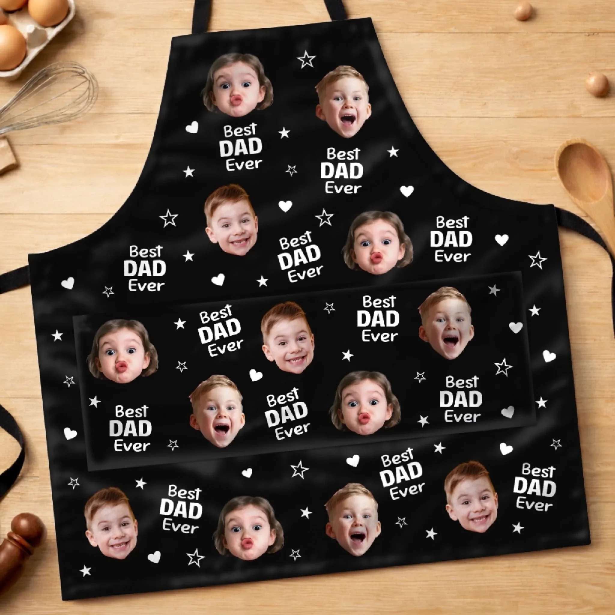 Custom Photo Apron With Pocket - Personalized Father's Day Birthday Gifts For Dad, Grandpa - Loved By Many Hearts - Image 4