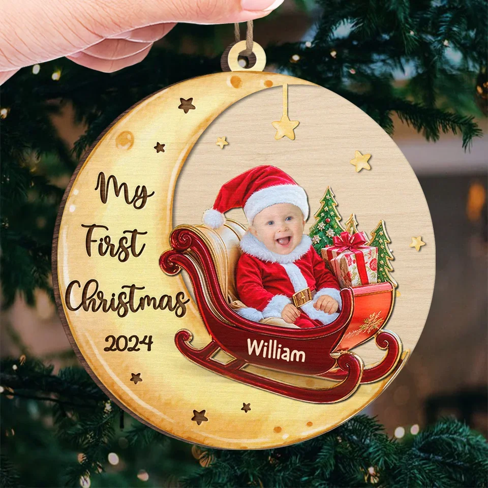 Custom Photo Babies Bring Joy To Christmas - Family Personalized Custom Ornament - Wood Custom Shaped - Christmas Gift For Baby Kids, Newborn Baby, First Christmas - Image 4