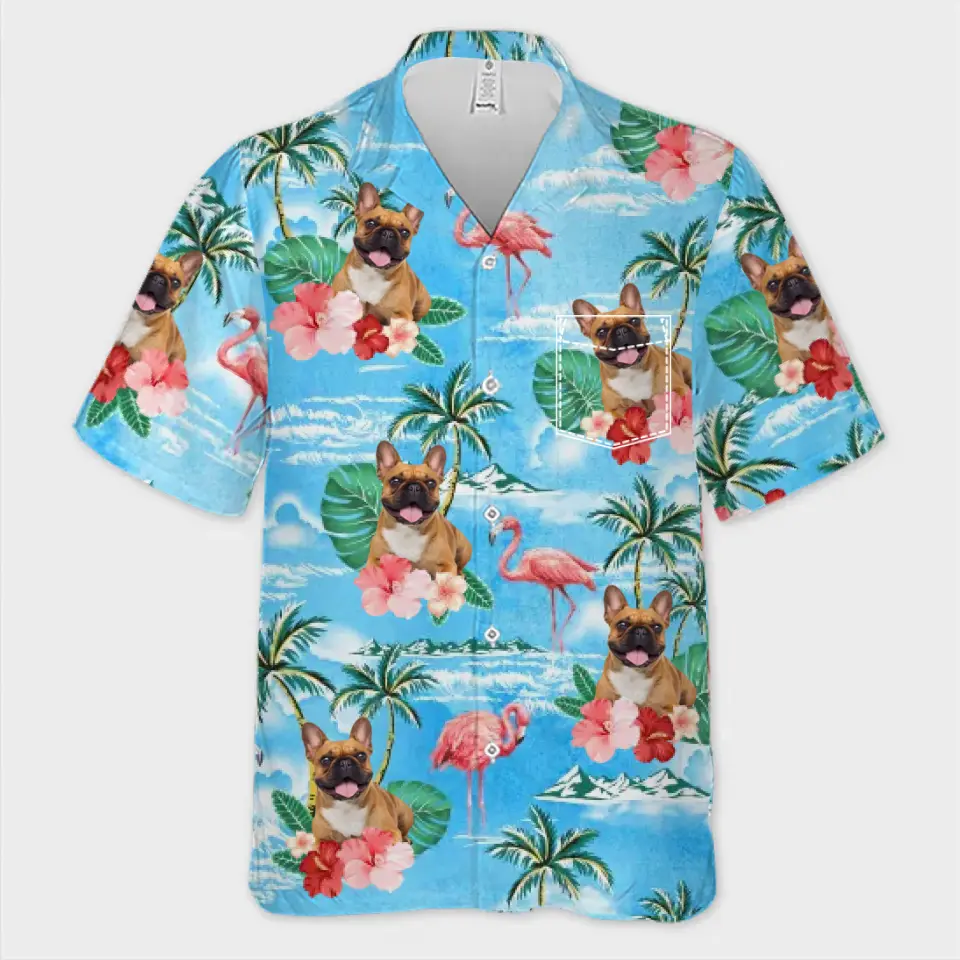 Custom Photo Beach Time - Dog & Cat Personalized Custom Unisex Tropical Hawaiian Aloha Shirt - Summer Vacation Gift, Gift For Pet Owners, Pet Lovers - Image 3