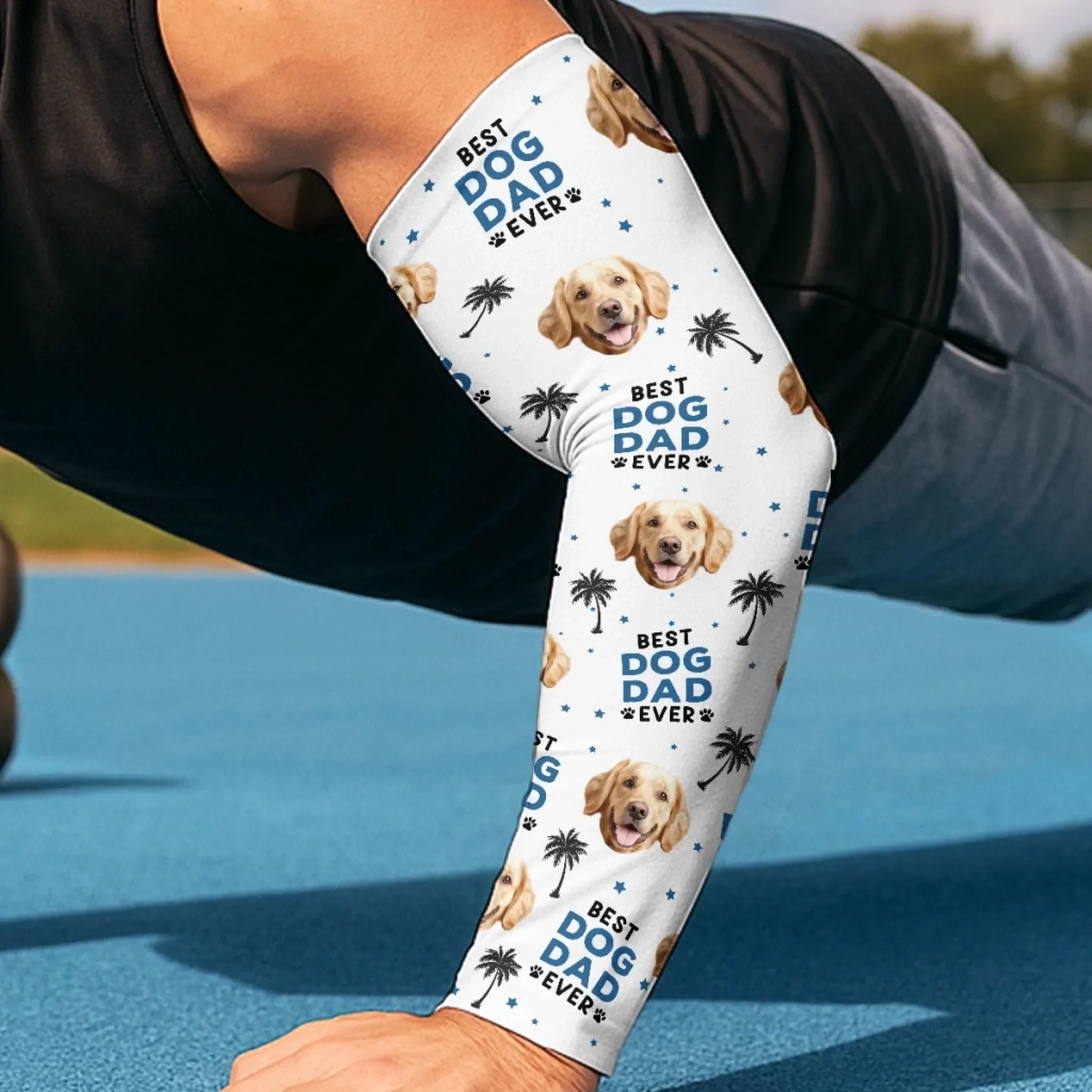Custom Photo Best Dog Dad Ever - Dog & Cat Personalized Custom Tattoo Arm Sleeve - Summer Vacation Gift For Pet Owners, Pet Lovers - Image 3
