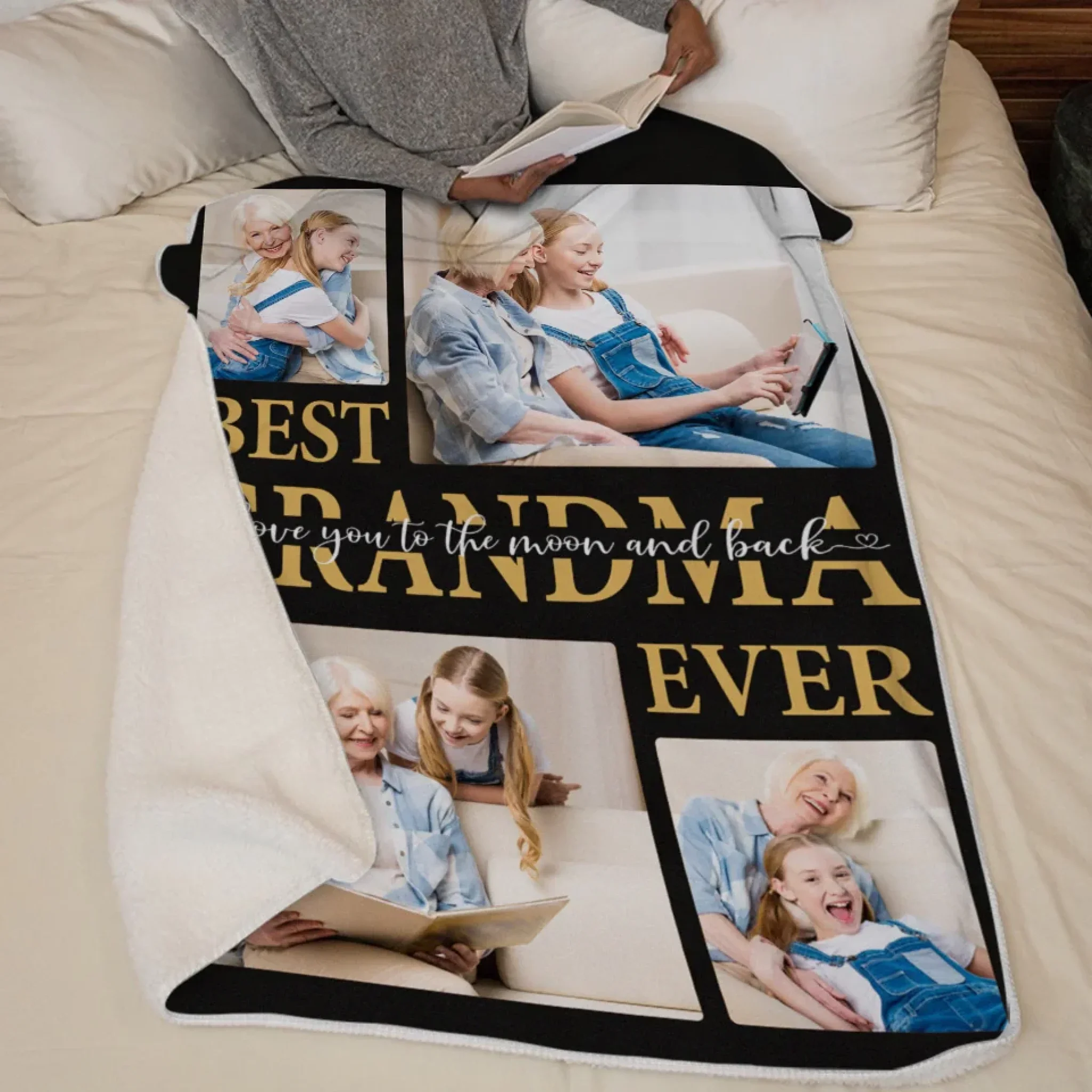 Custom Photo Best Granny Ever - Family Personalized Custom Blanket - Gift For Grandma, Grandkid - Image 5
