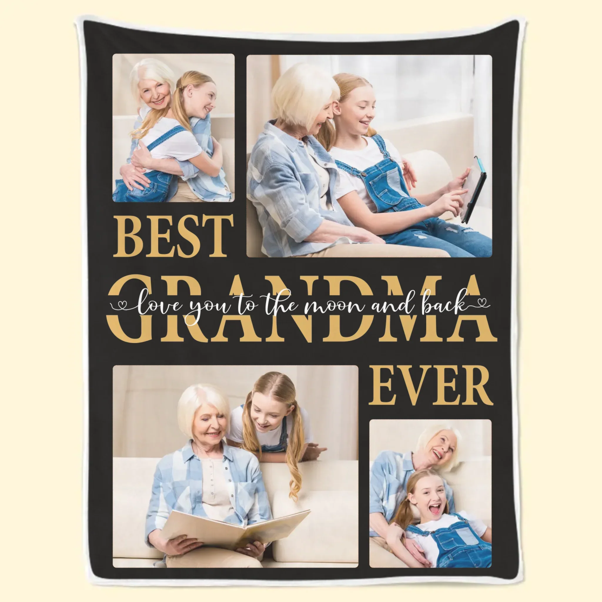 Custom Photo Best Granny Ever - Family Personalized Custom Blanket - Gift For Grandma, Grandkid - Image 6
