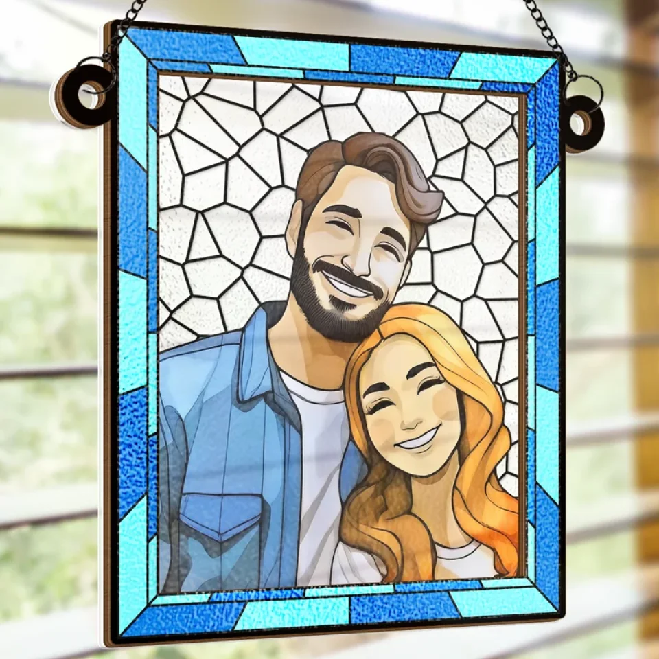 Custom Photo Better Together - Couple Personalized Window Hanging Suncatcher Ornament - Gift For Husband Wife, Anniversary - Image 5