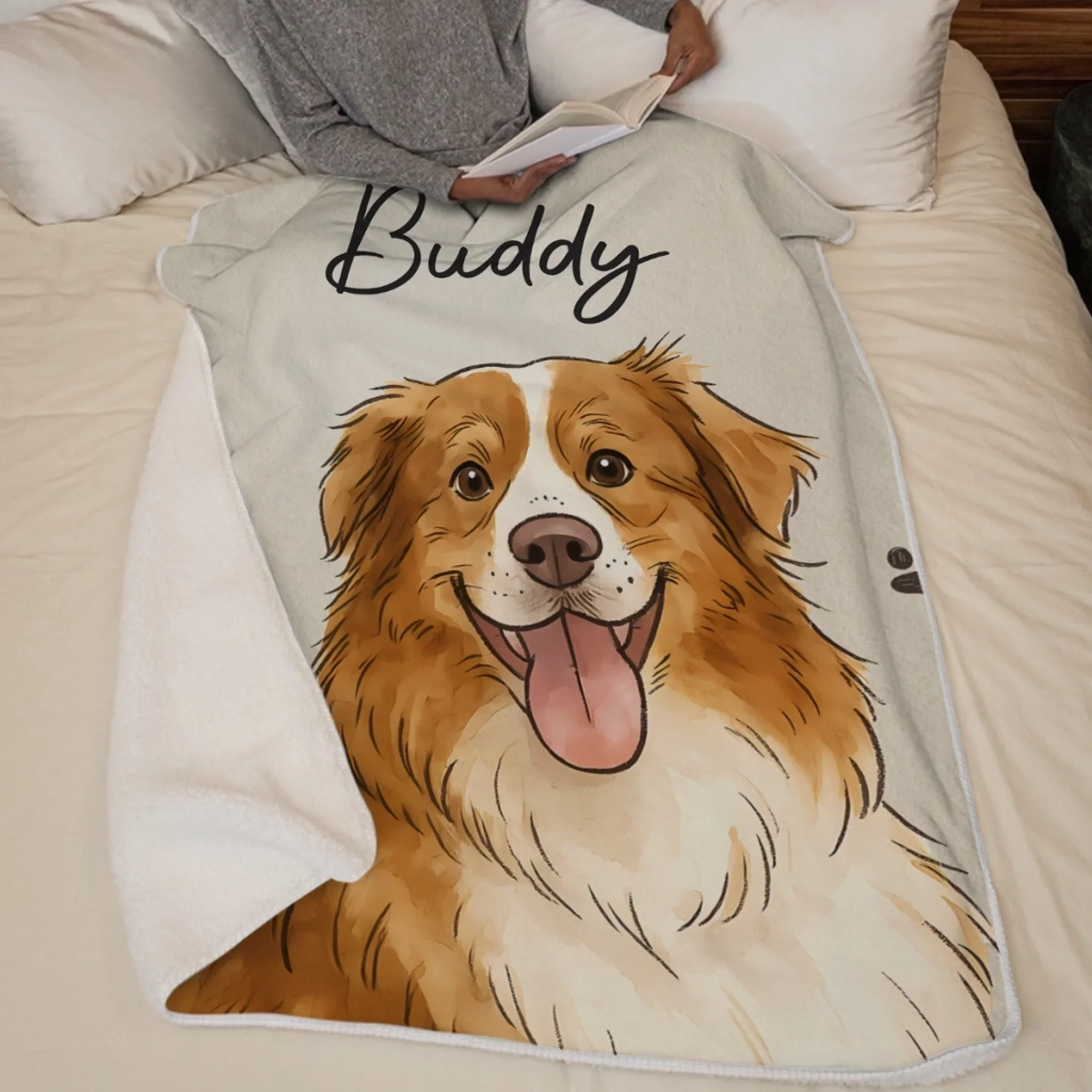 Custom Photo Blanket - Personalized Birthday Gifts For Dog Cat Lovers, Dog Dad And Mom, Cat Owners - Just Pure Happiness - Image 5