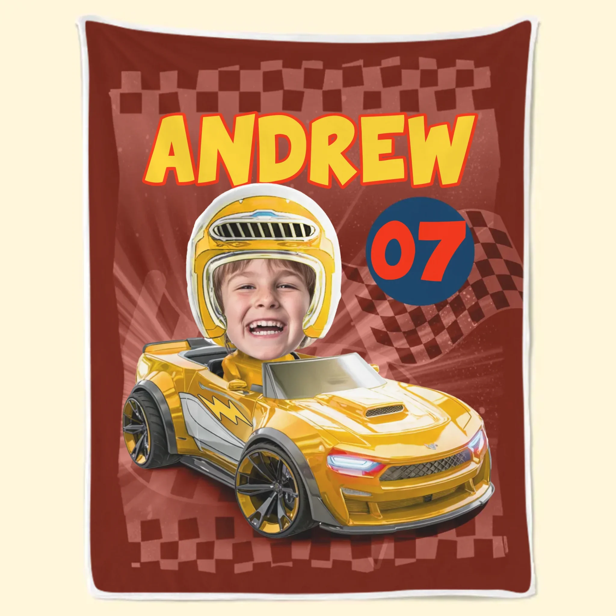 Custom Photo Blanket - Personalized Birthday Gifts For Kids - Racing My Own Way - Image 9