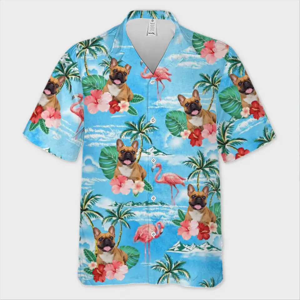 Custom Photo Bring The Joy To The Beach - Dog & Cat Personalized Custom Unisex Tropical Hawaiian Aloha Shirt - Summer Vacation Gift, Gift For Pet Owners, Pet Lovers - Image 2