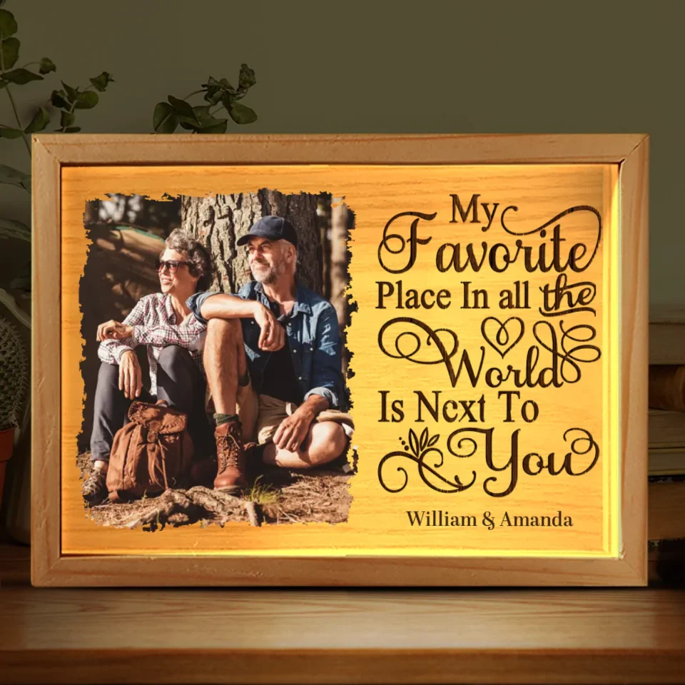 Custom Photo Building A Love Story That Will Last Forever - Couple Personalized Custom Frame Light Box - Gift For Husband Wife, Anniversary - Image 2