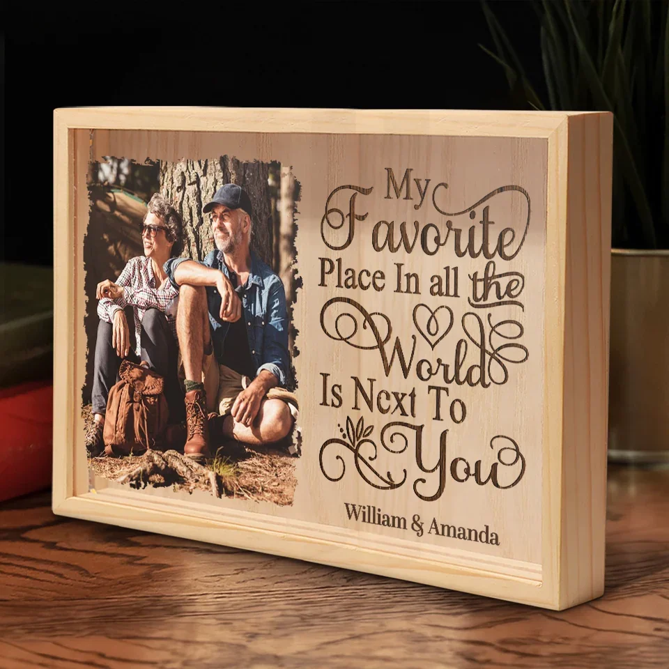 Custom Photo Building A Love Story That Will Last Forever - Couple Personalized Custom Frame Light Box - Gift For Husband Wife, Anniversary - Image 3
