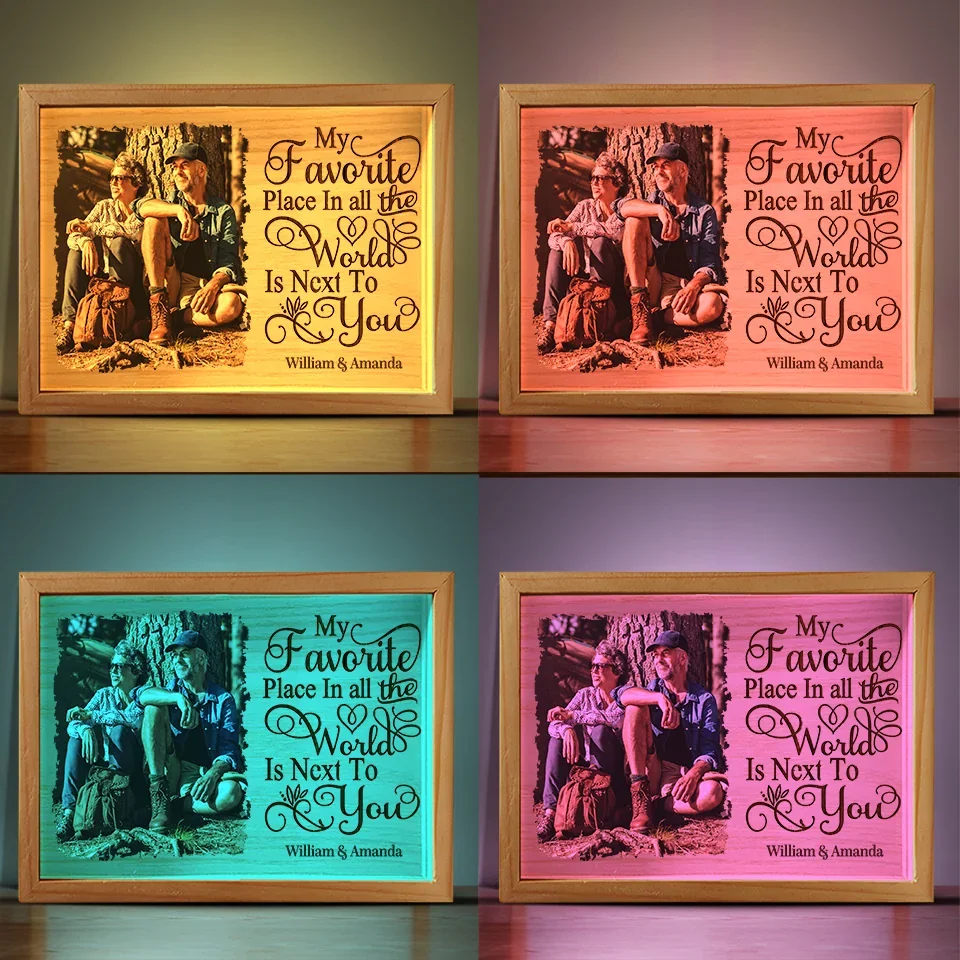 Custom Photo Building A Love Story That Will Last Forever - Couple Personalized Custom Frame Light Box - Gift For Husband Wife, Anniversary - Image 5
