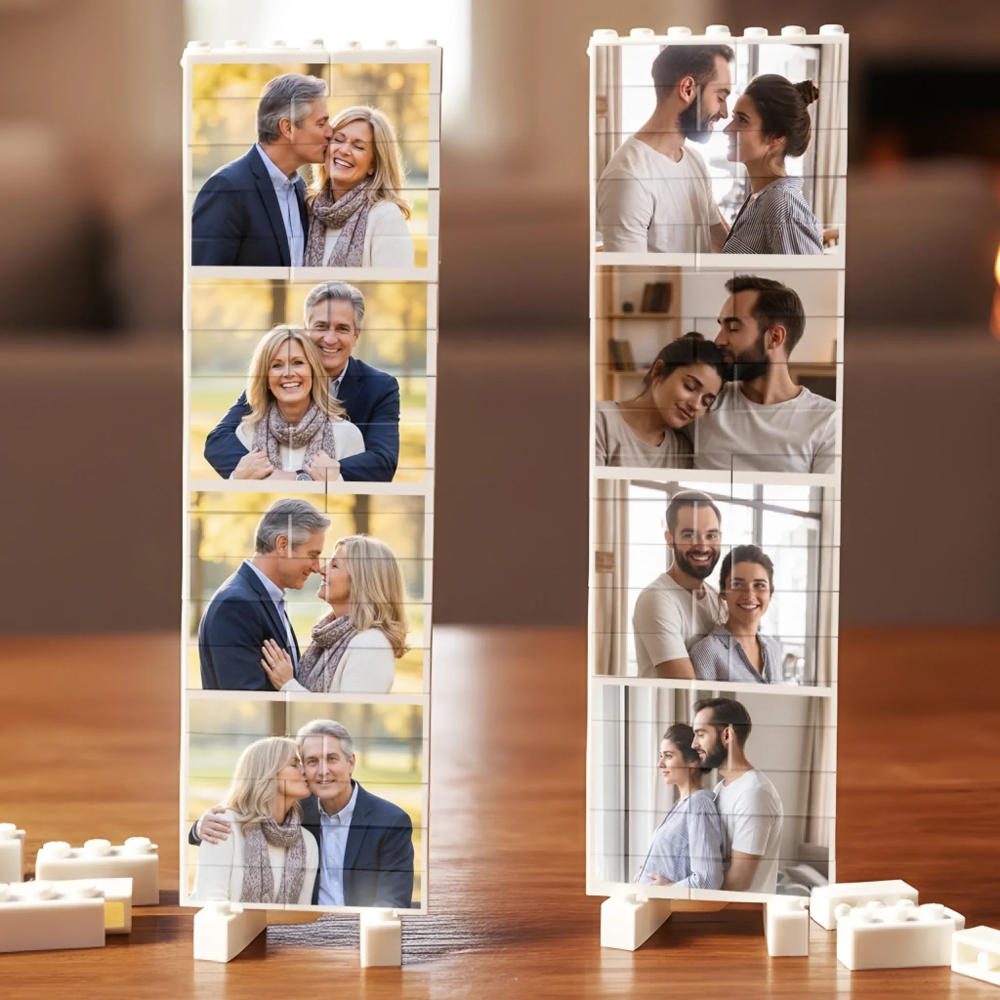 Custom Photo Building Blocks - Personalized Anniversary Wedding Gifts For Husband And Wife, Him And Her - Together Feels Just Right