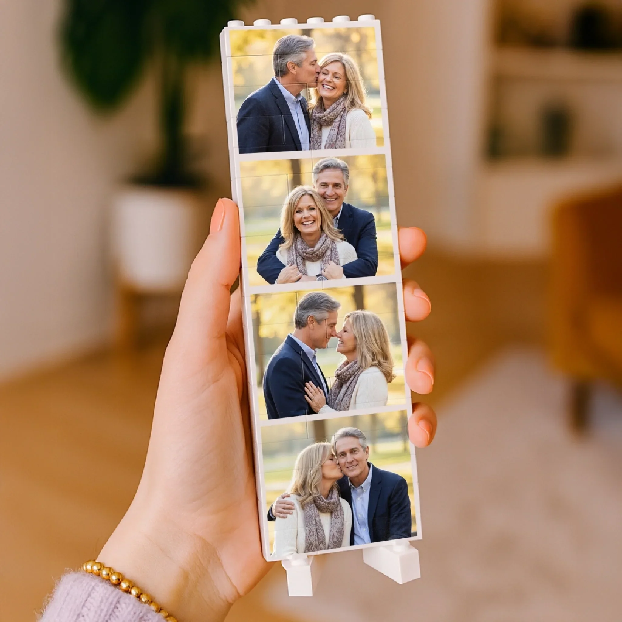 Custom Photo Building Blocks - Personalized Anniversary Wedding Gifts For Husband And Wife, Him And Her - Together Feels Just Right - Image 3
