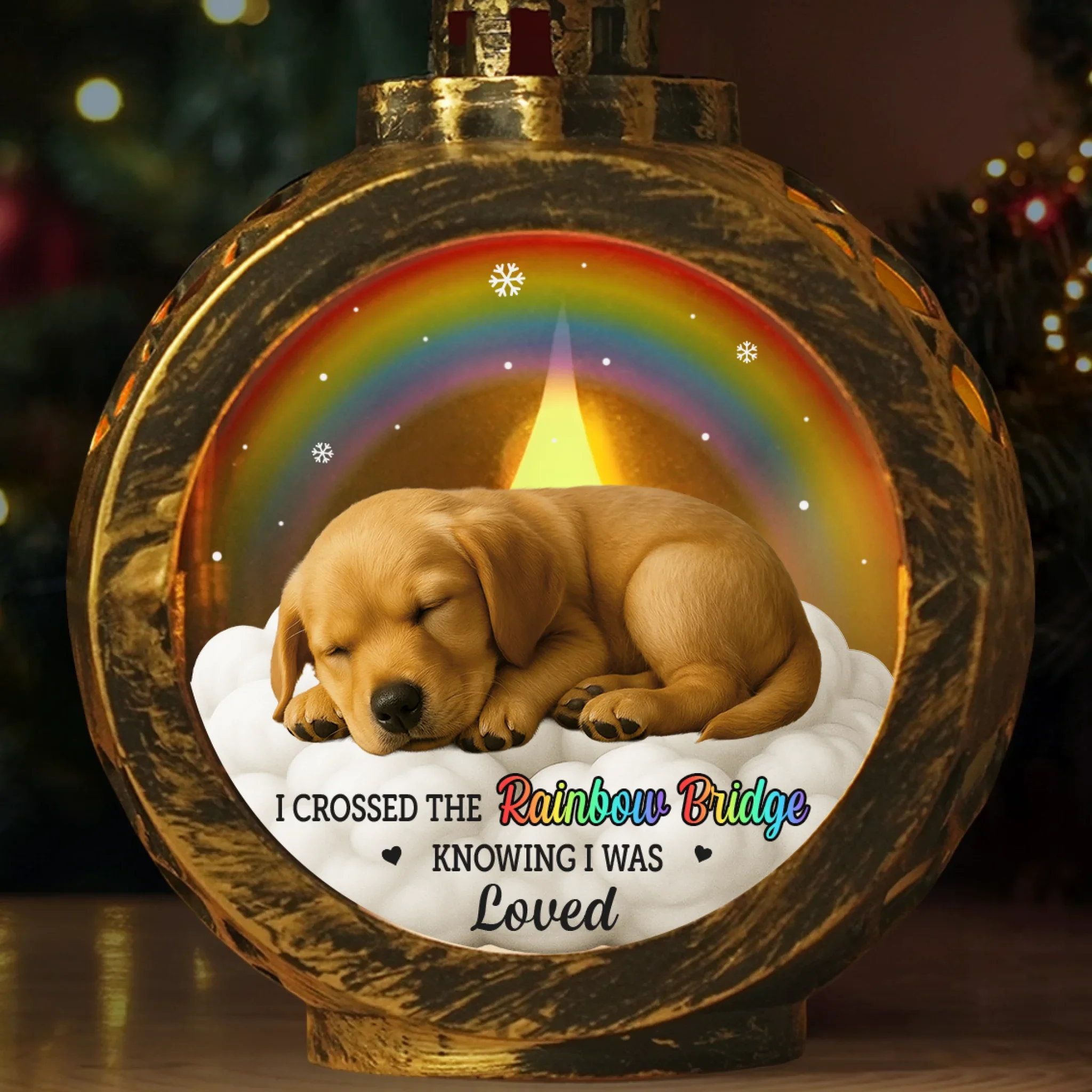 Custom Photo Candlelight Lantern Ornament - Personalized Pet Memorial Sympathy Gifts For Dogs, Cats - Until We Meet Again - Image 2