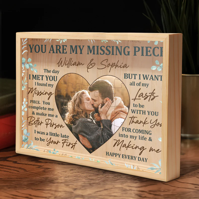 Custom Photo Can't Help Falling In Love With You - Couple Personalized Custom Frame Light Box - Gift For Husband Wife, Anniversary - Image 2