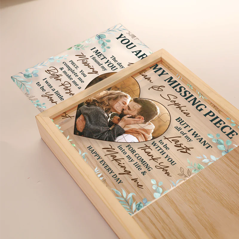Custom Photo Can't Help Falling In Love With You - Couple Personalized Custom Frame Light Box - Gift For Husband Wife, Anniversary - Image 3