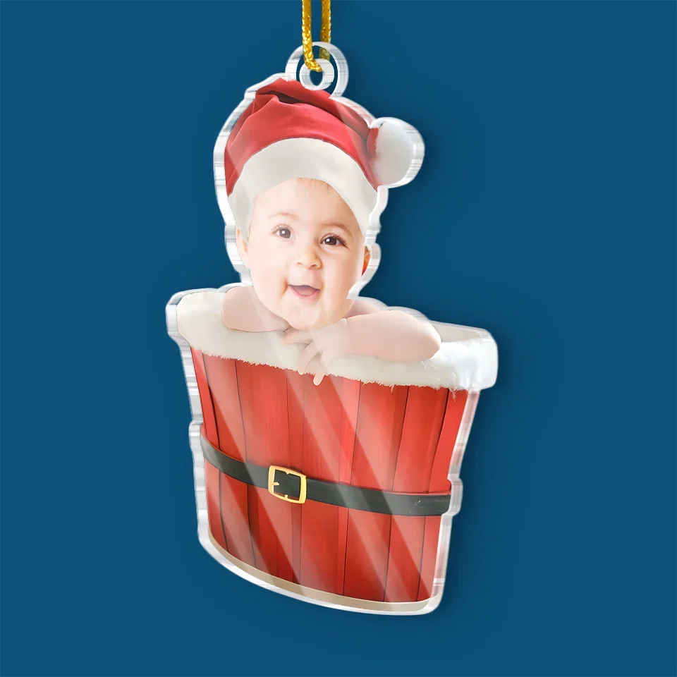 Custom Photo Celebrating The Joy Of Your First Christmas - Family Personalized Custom Ornament - Acrylic Custom Shaped - Christmas Gift For Baby Kids, Newborn Baby - Image 3