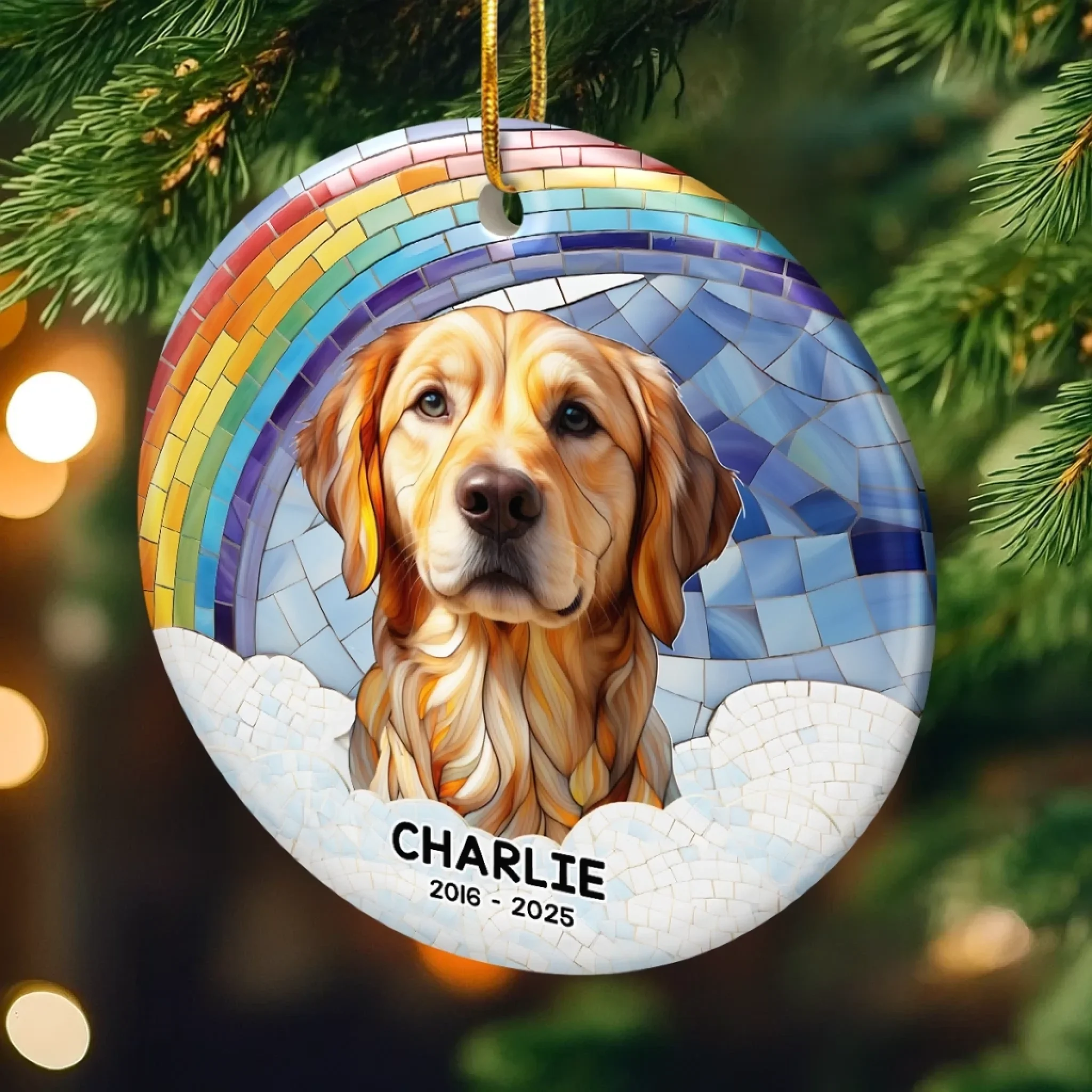Custom Photo Ceramic Ornament - Personalized Pet Christmas Memorial Sympathy Gifts For Dogs, Cats - Gentle Companions Forever Remembered - Image 4