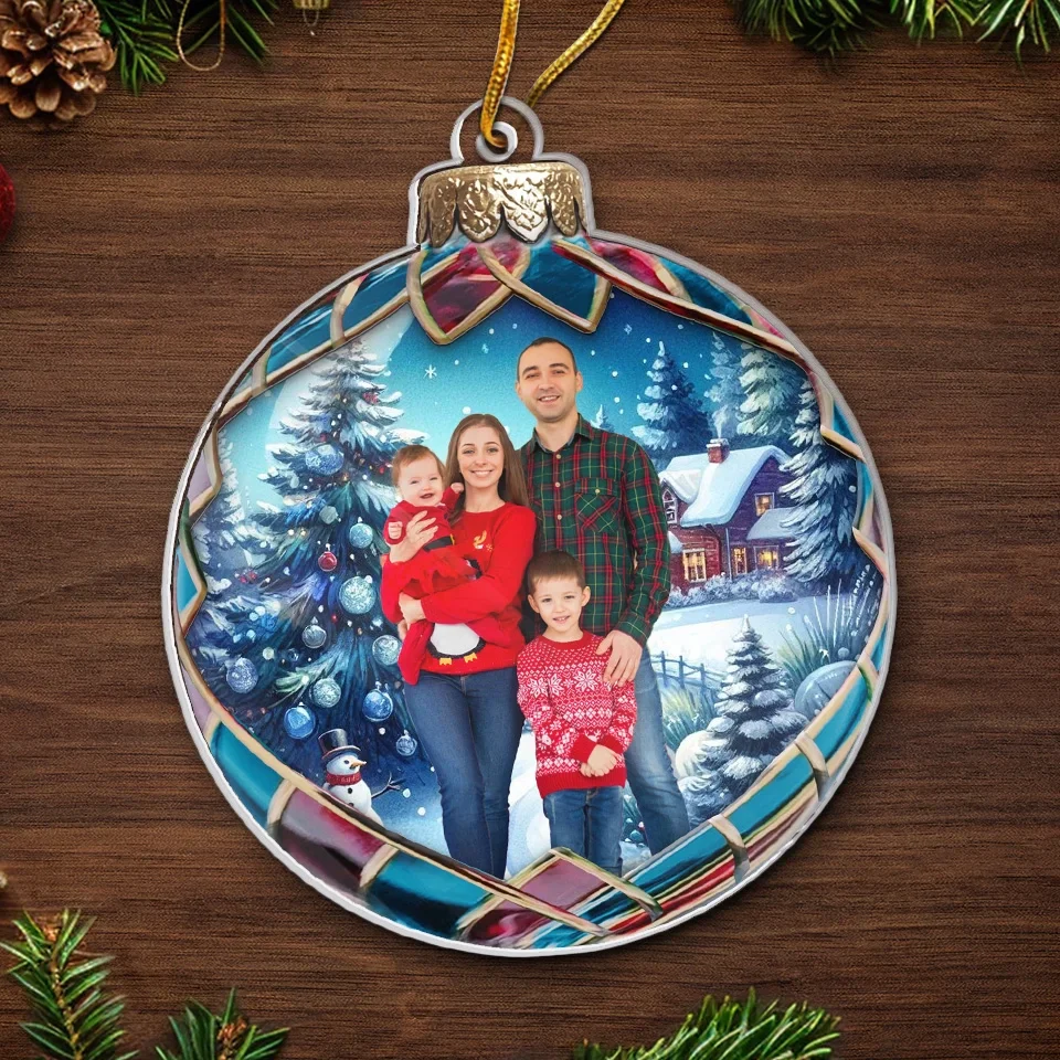 Custom Photo Christmas Good Cheer Is Found With Family - Family Personalized Custom Ornament - Wood, Acrylic Custom Shaped - Christmas Gift For Family Members - Image 5