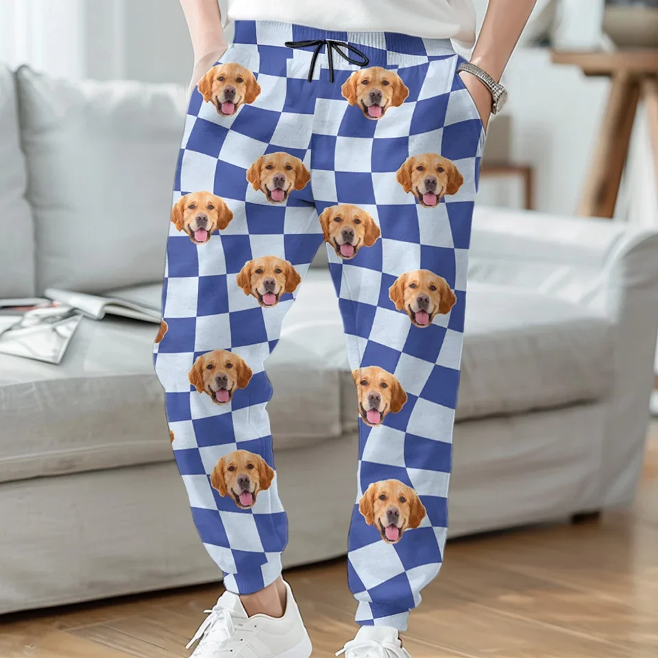 Custom Photo Christmas Is Better With A Wet Nose And A Wagging Tail - Dog & Cat Personalized Custom Unisex Sweatpants - Christmas Gift For Pet Owners, Pet Lovers - Image 3