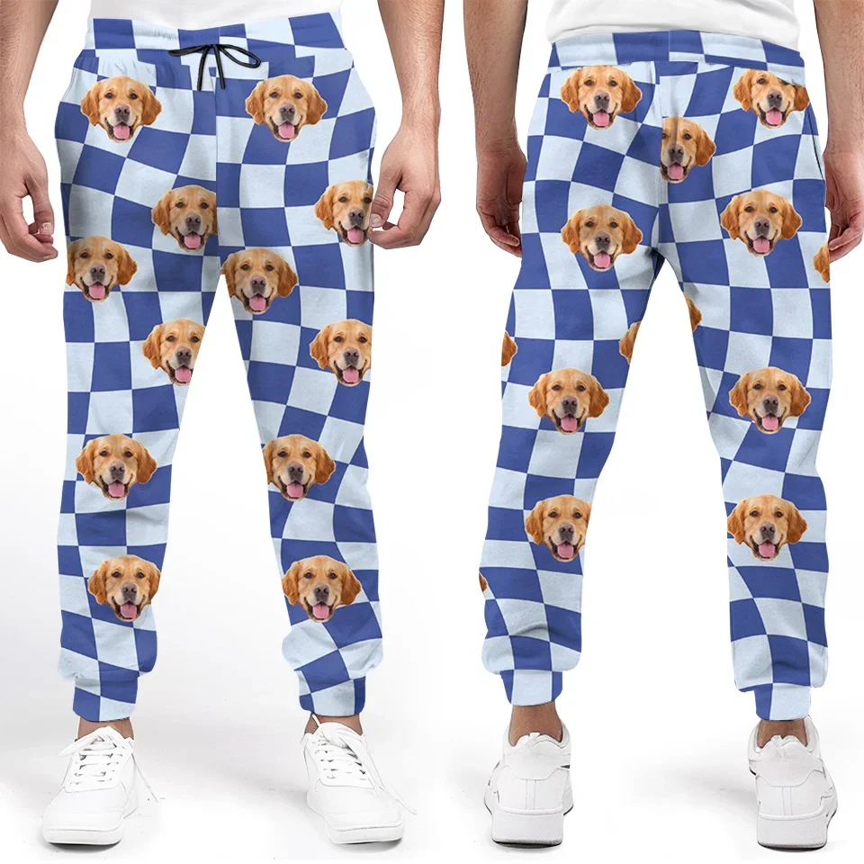 Custom Photo Christmas Is Better With A Wet Nose And A Wagging Tail - Dog & Cat Personalized Custom Unisex Sweatpants - Christmas Gift For Pet Owners, Pet Lovers - Image 4