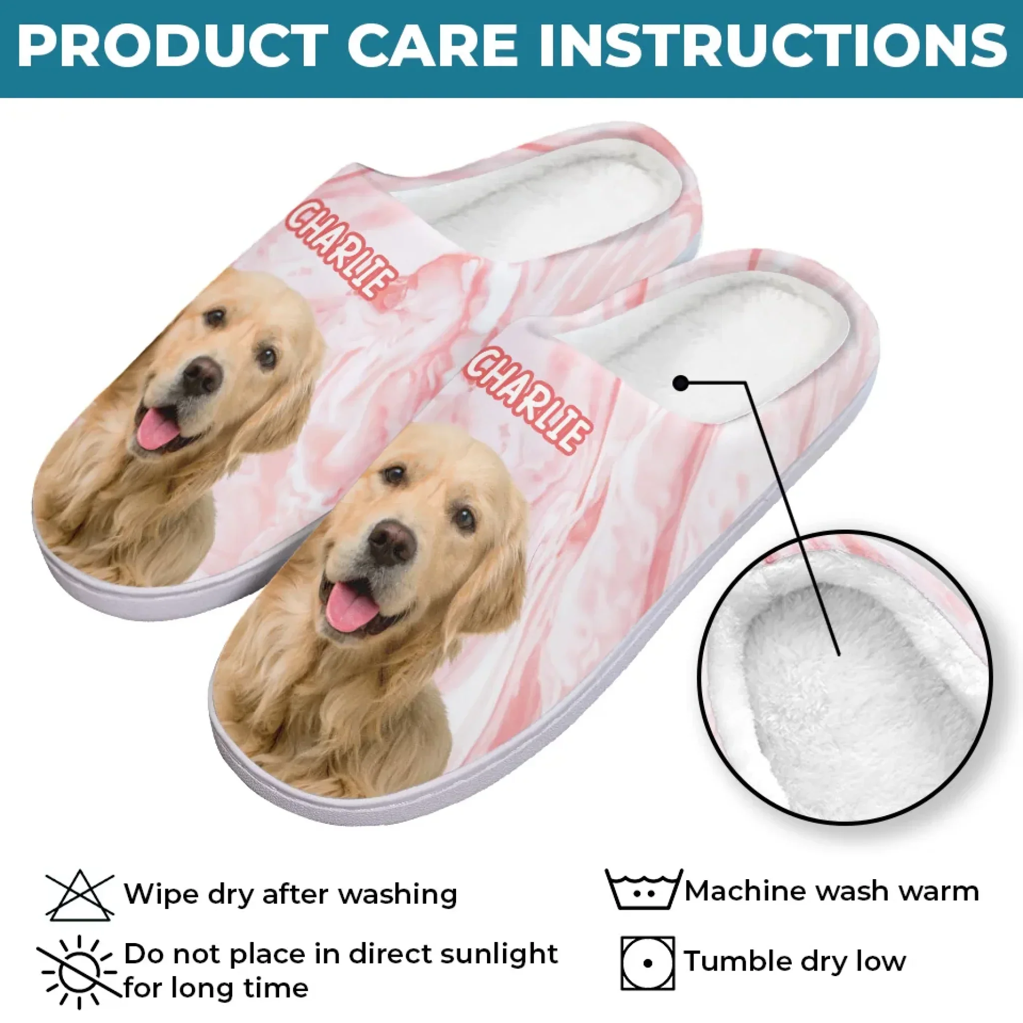 Custom Photo Cozy Feet, Happy Heart - Dog & Cat Personalized Custom Fluffy Slippers - Mother's Day, Gift For Pet Owners, Pet Lovers - Image 5