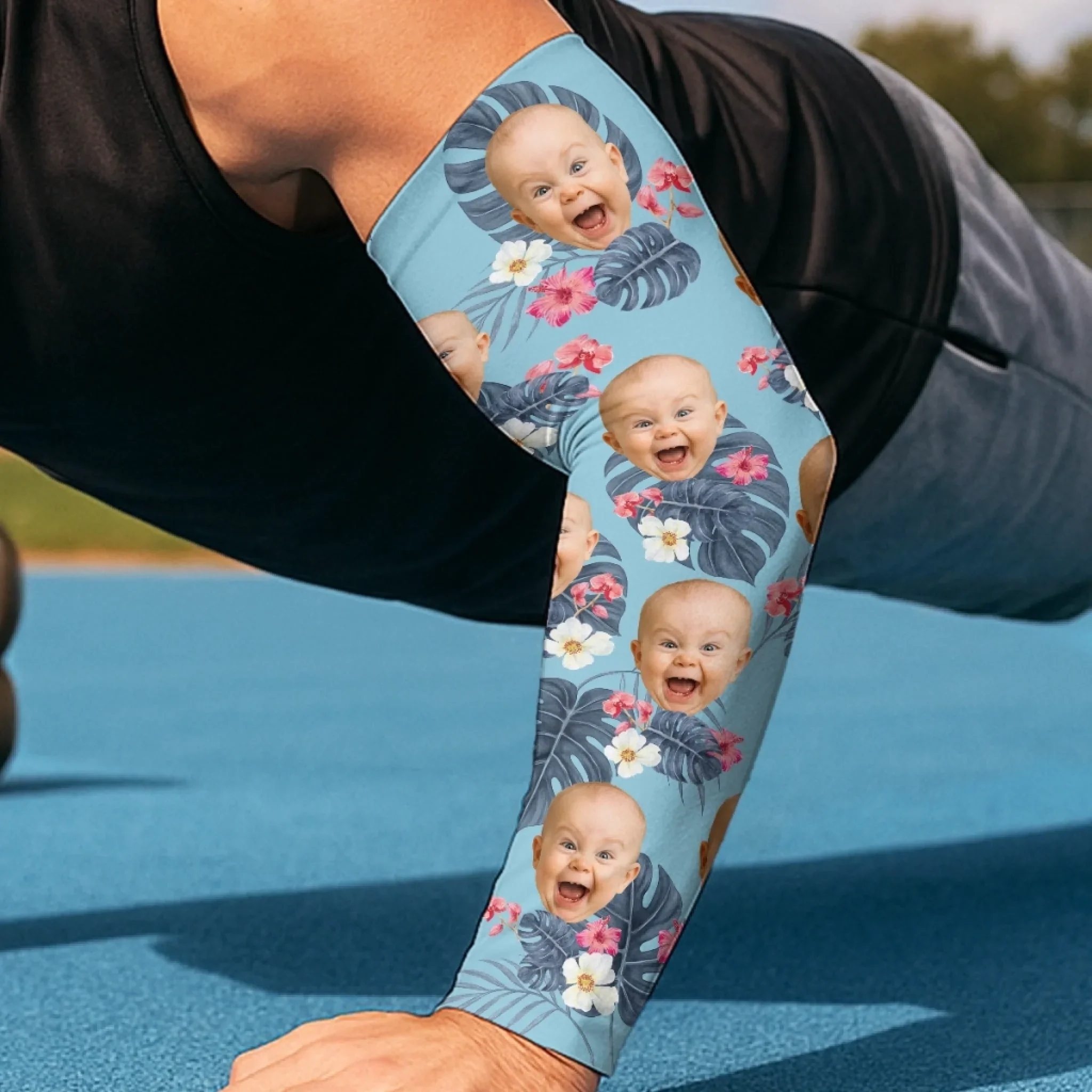 Custom Photo Cuteness I Carried - Family Personalized Custom Tattoo Arm Sleeve - Summer Vacation Gift For Family Members, Pet Owners, Pet Lovers - Image 3